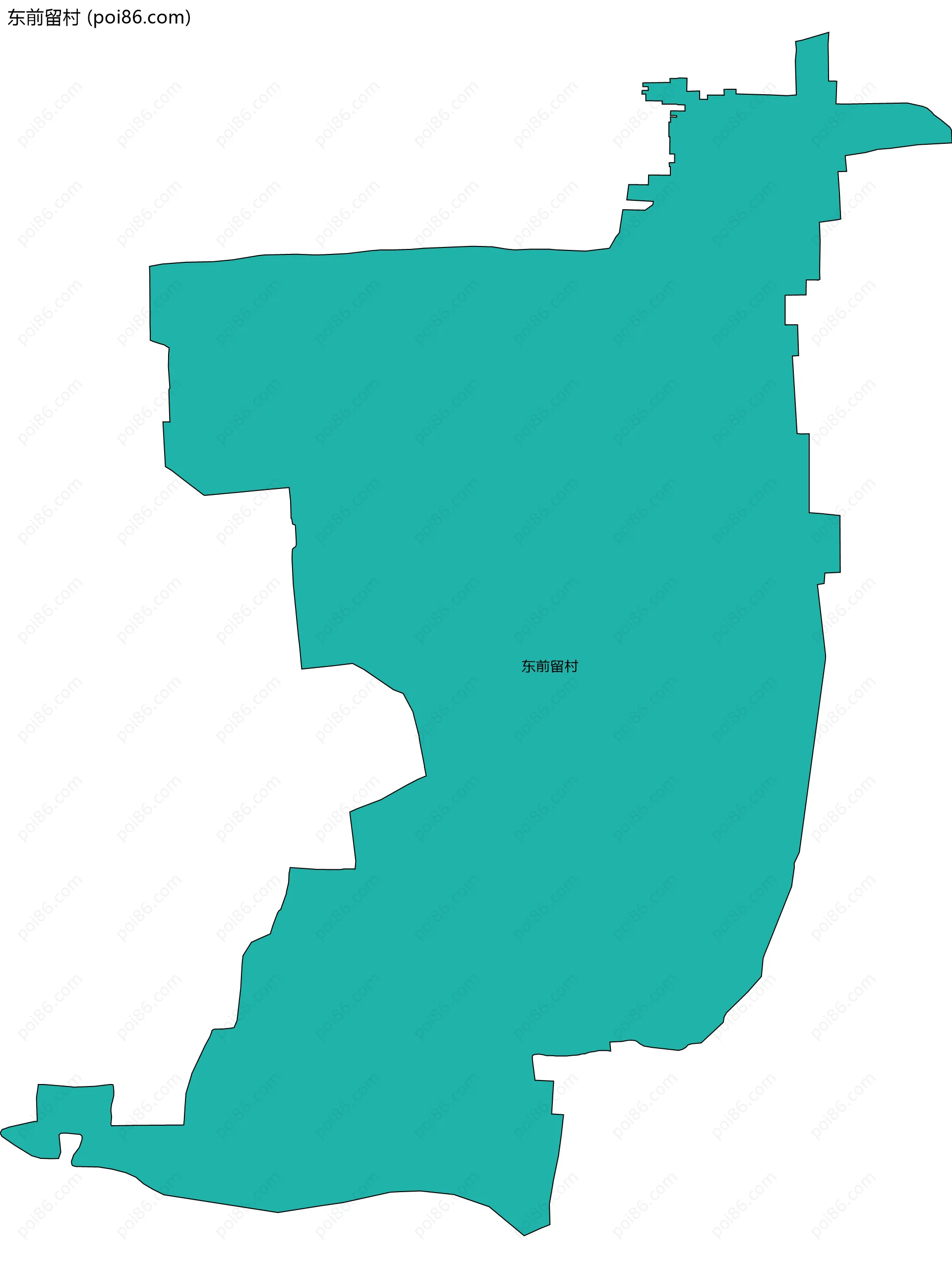 东前留村边界地图