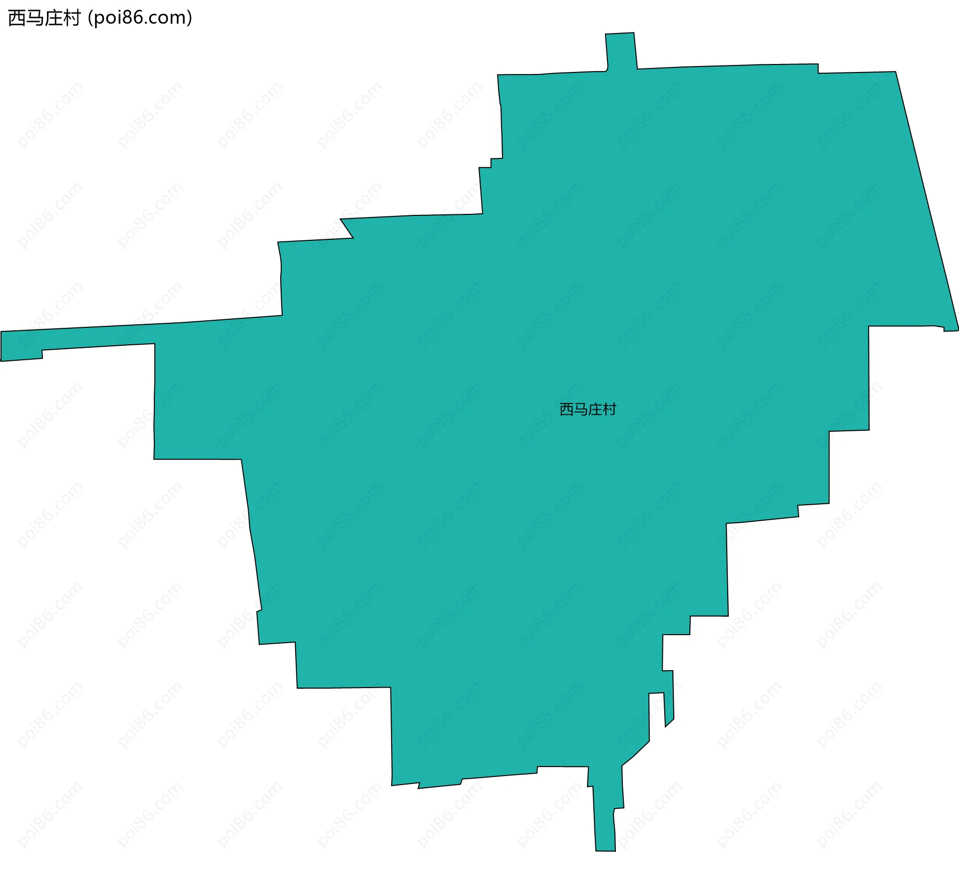 西马庄村边界地图