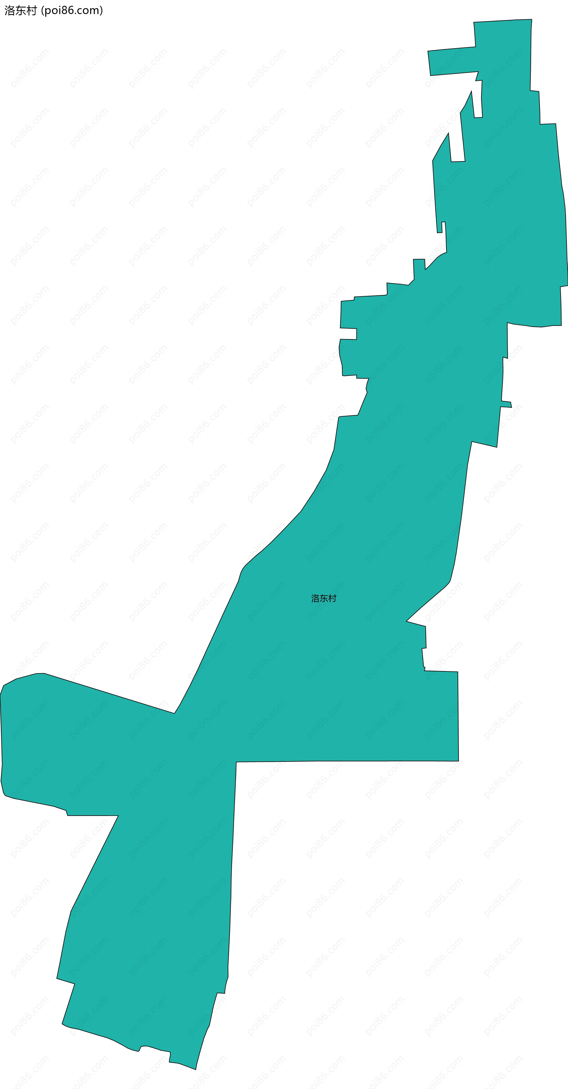 洛东村边界地图