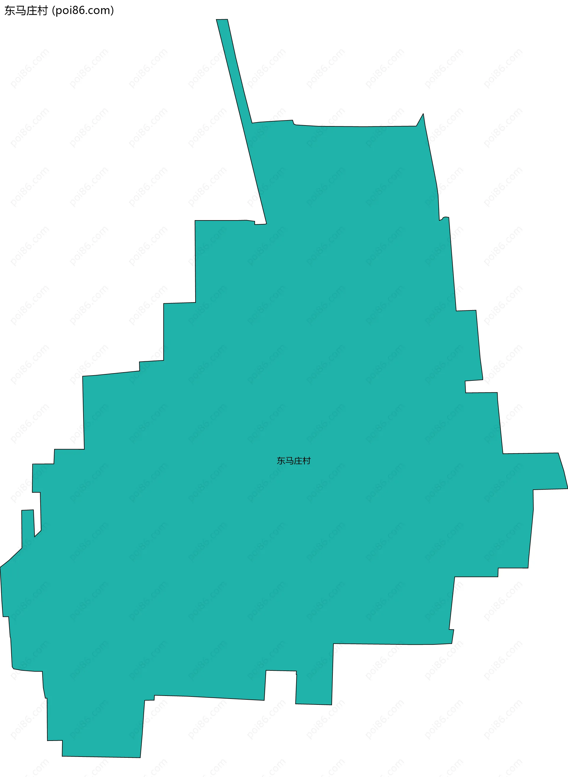 东马庄村边界地图