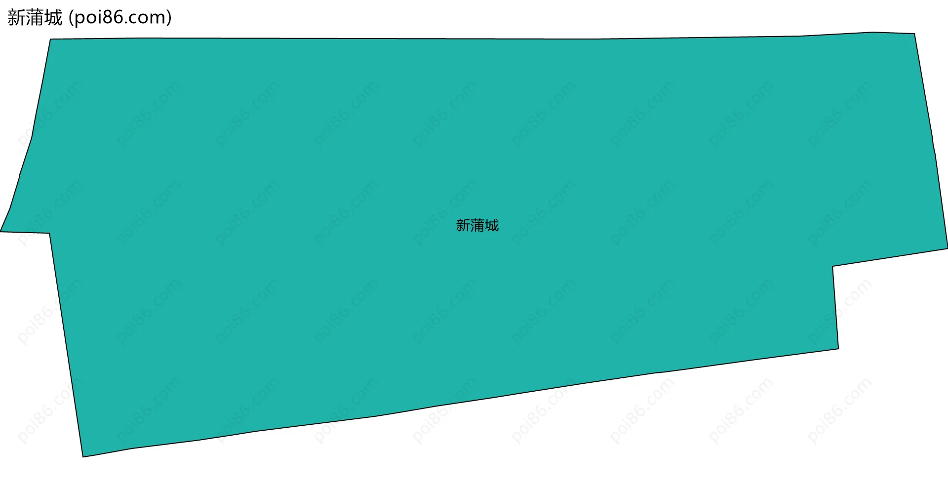 新蒲城边界地图