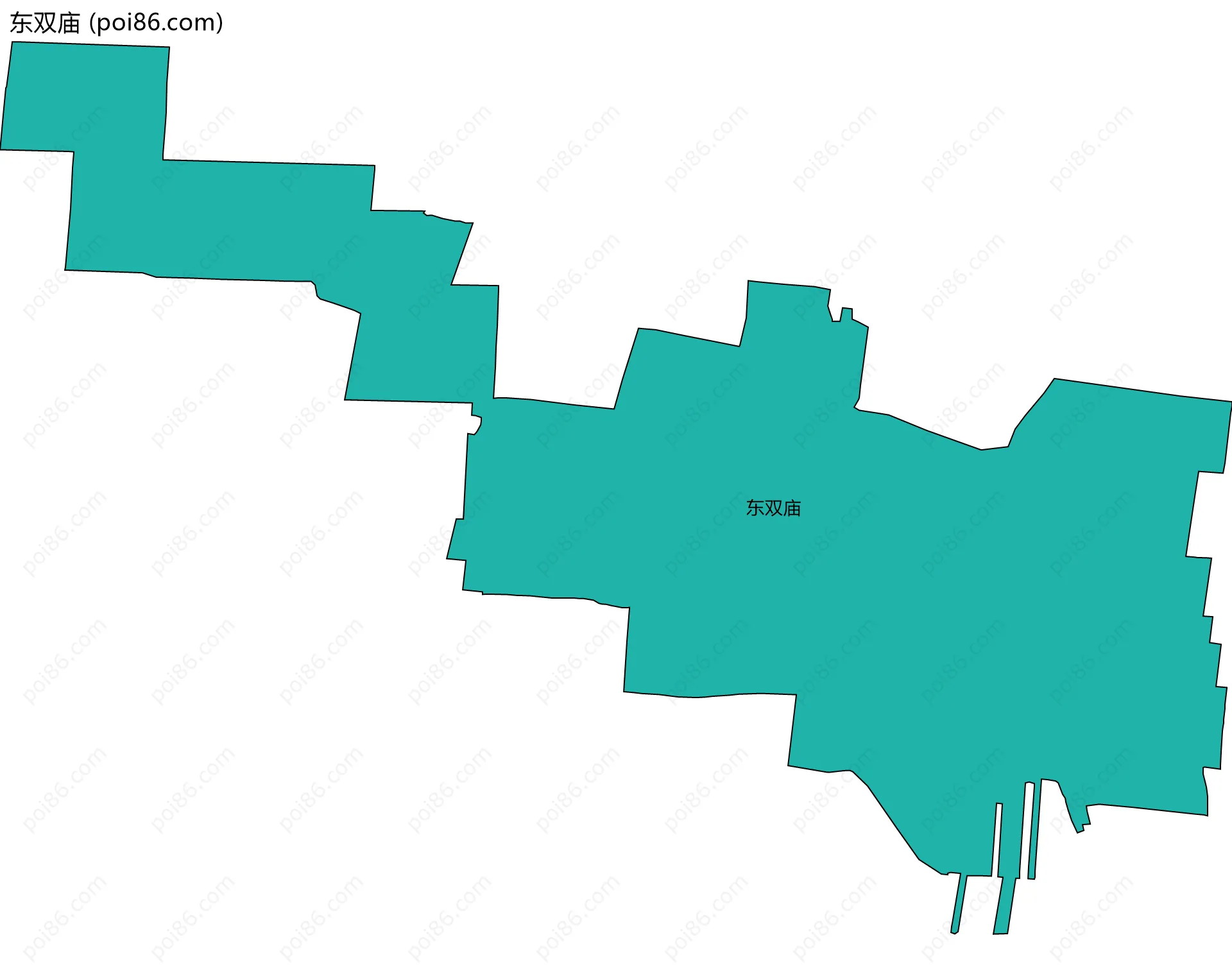东双庙边界地图