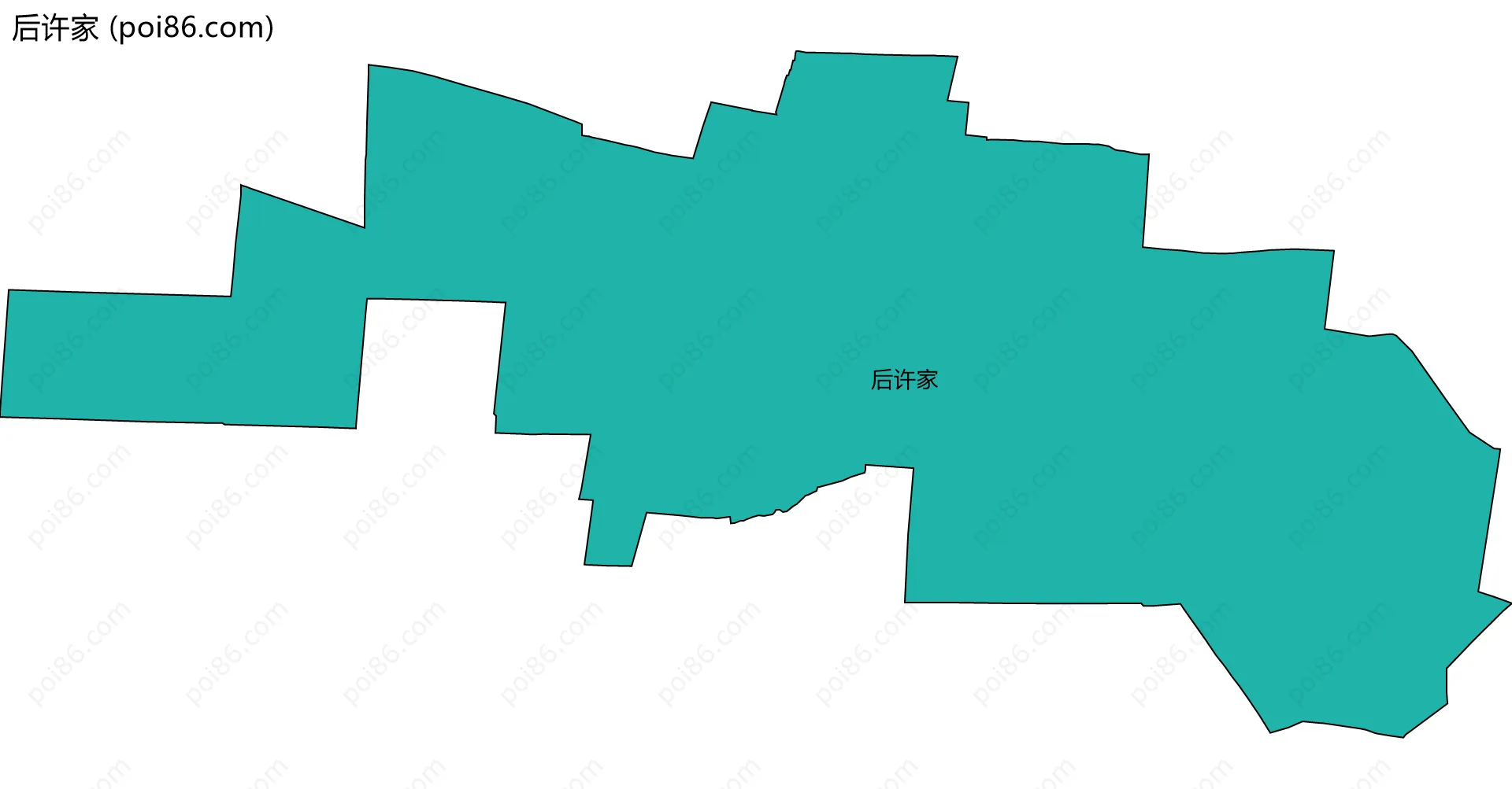 后许家边界地图
