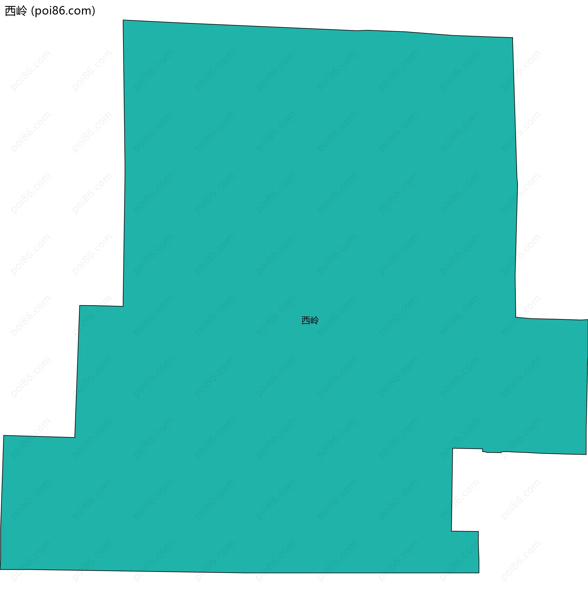 西岭边界地图