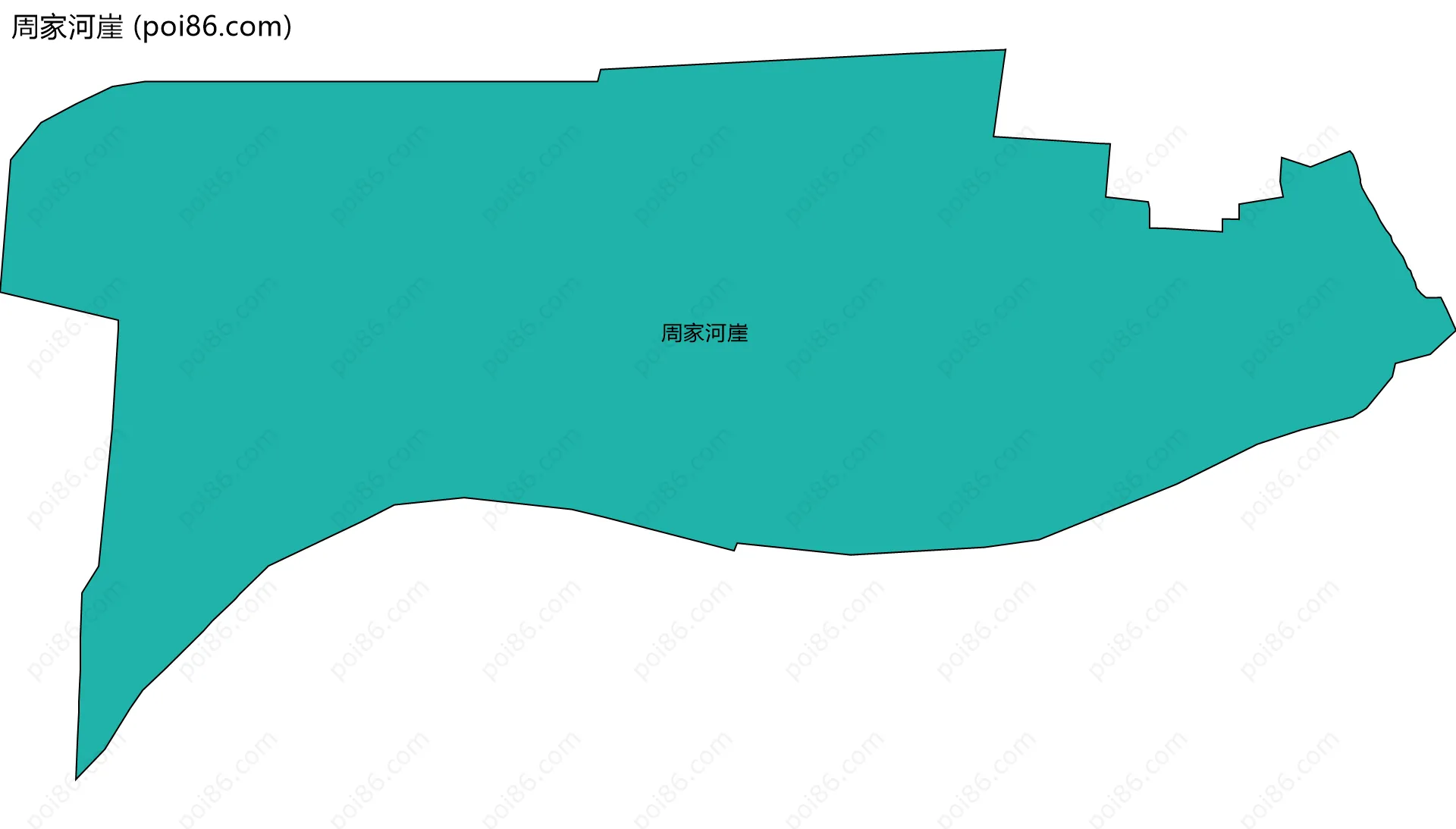 周家河崖边界地图