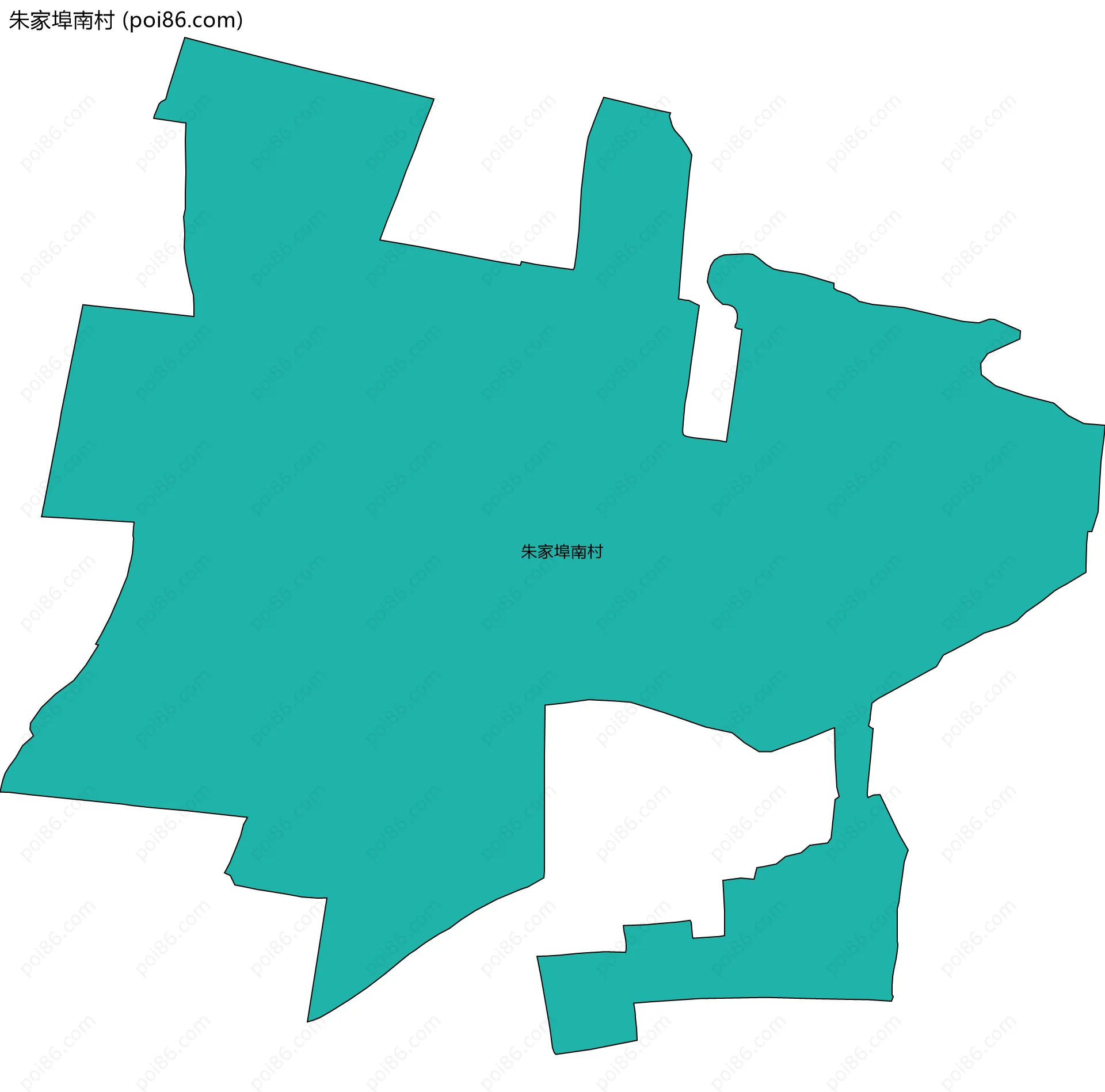 朱家埠南村边界地图