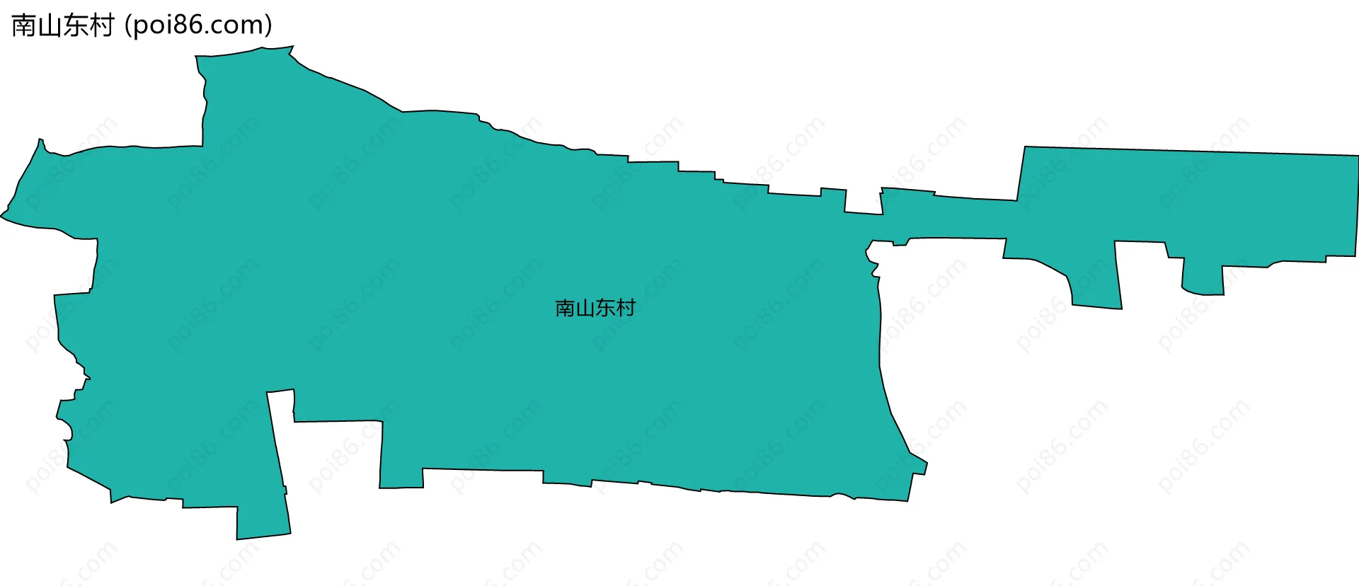 南山东村边界地图