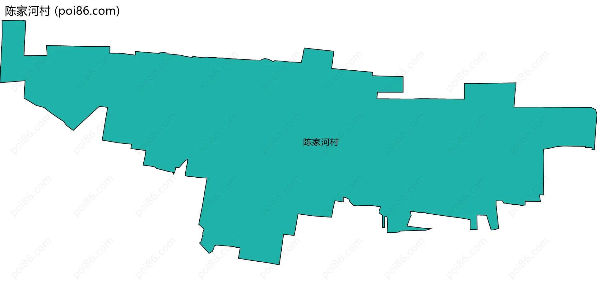 陈家河村边界地图