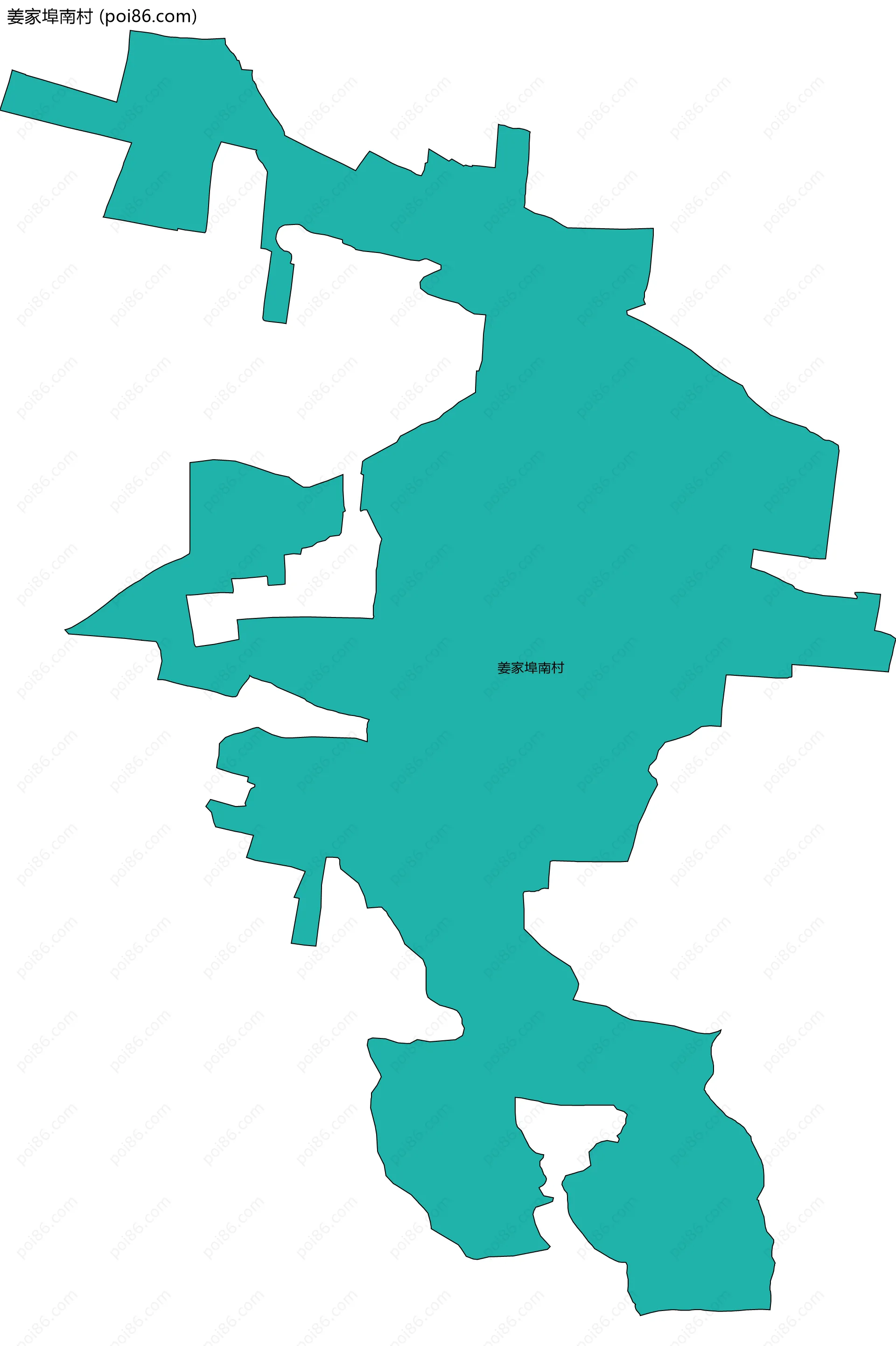 姜家埠南村边界地图