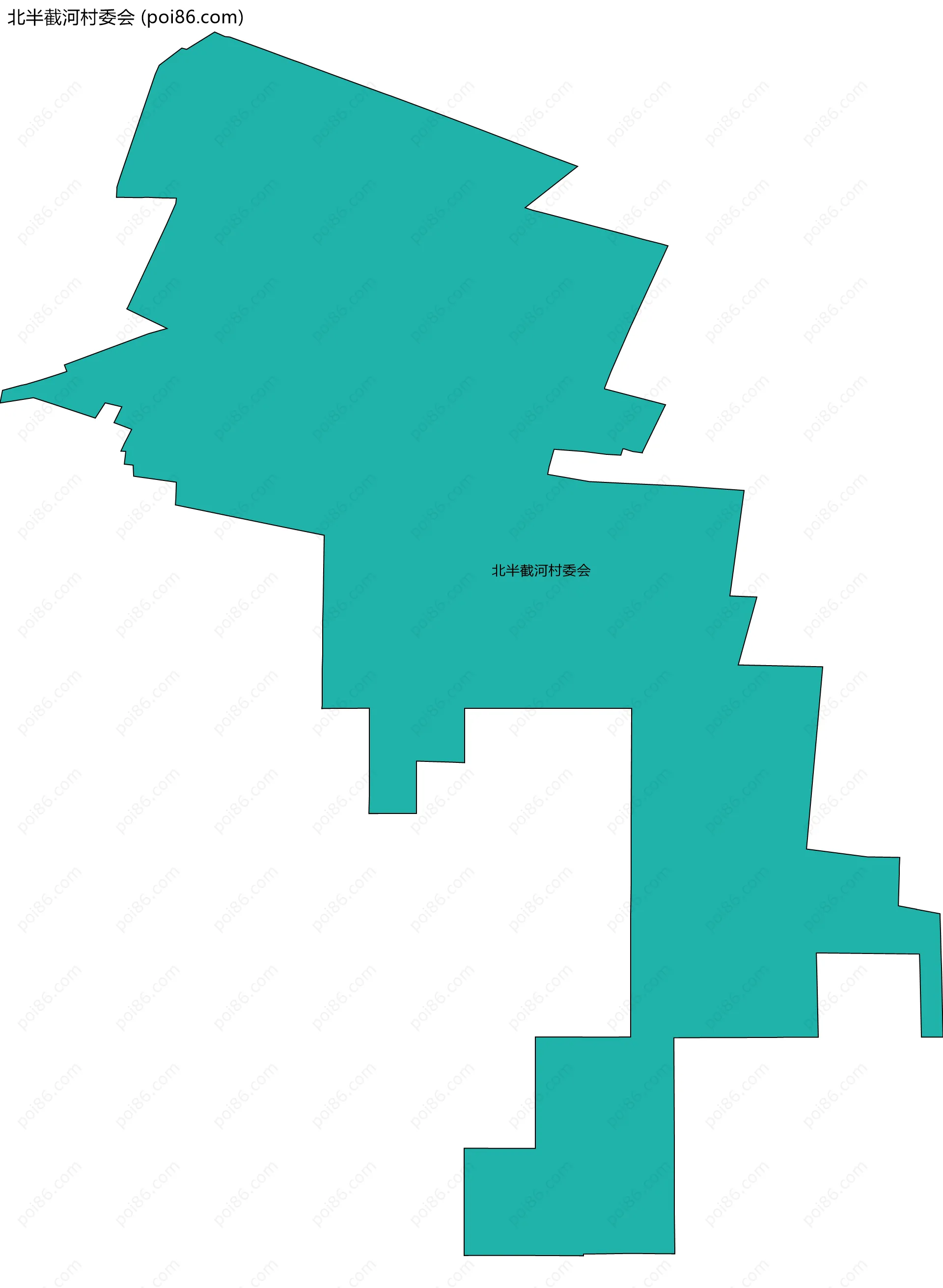 北半截河村委会边界地图