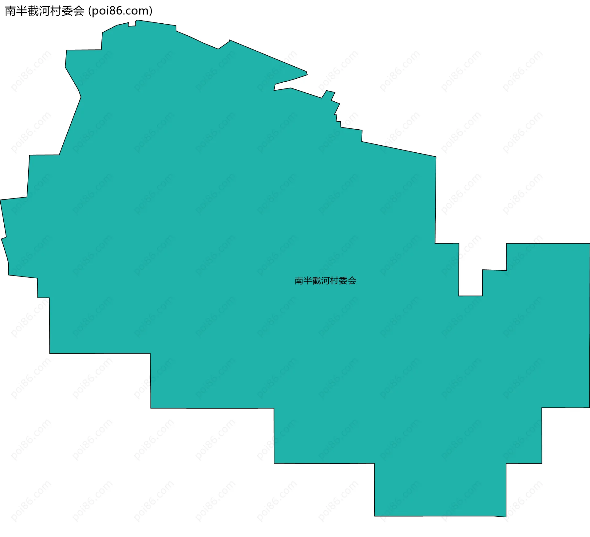 南半截河村委会边界地图