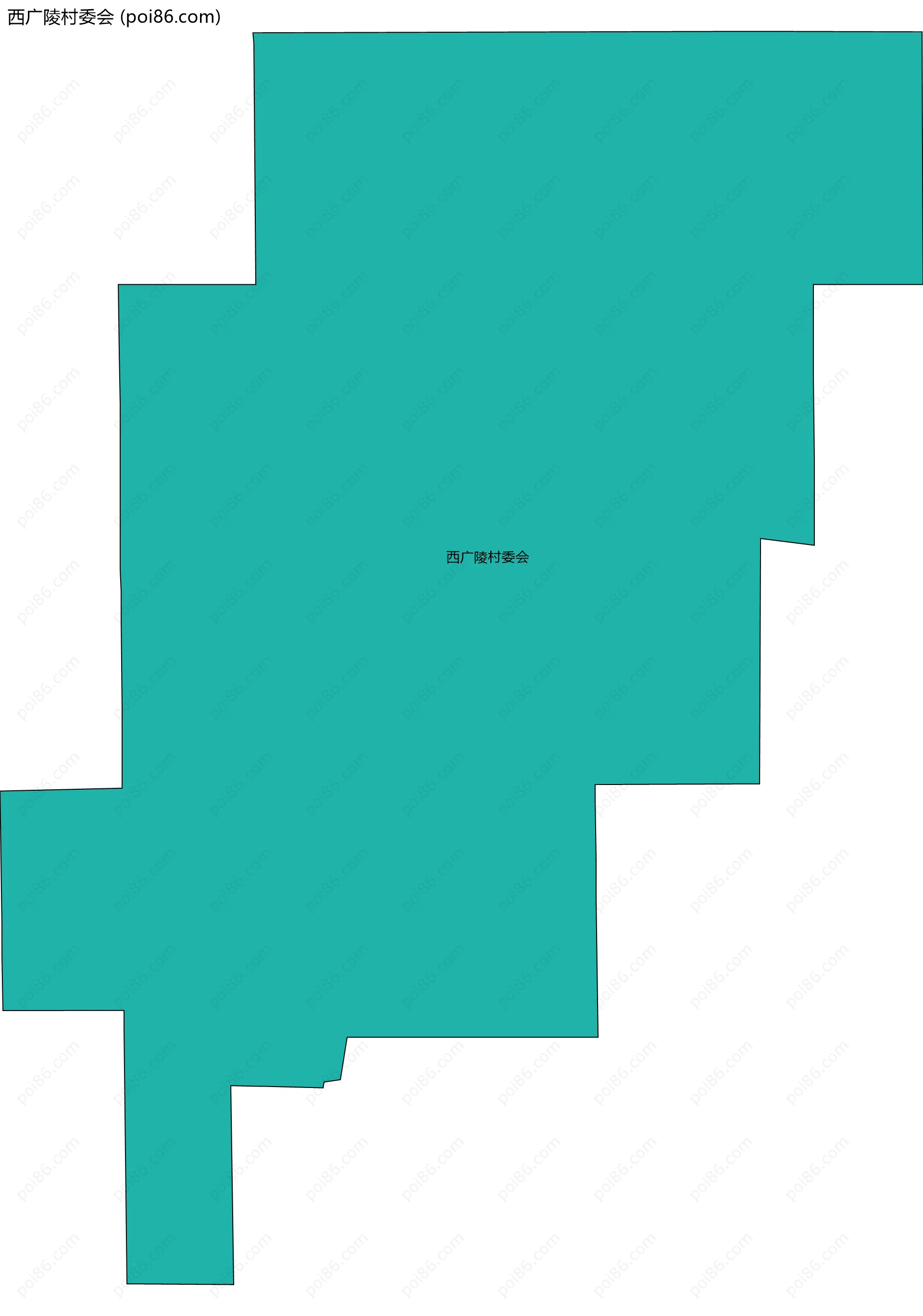 西广陵村委会边界地图