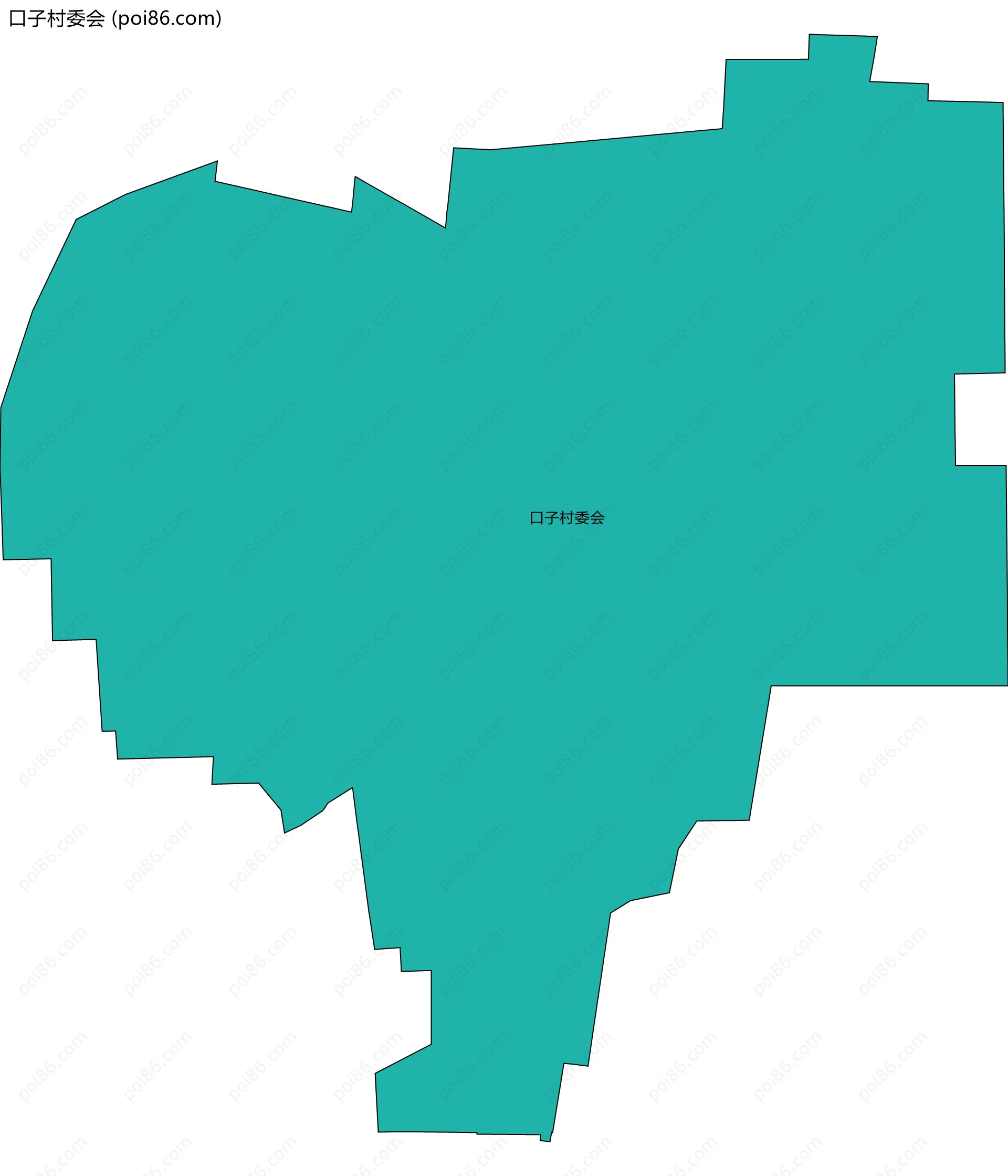 口子村委会边界地图