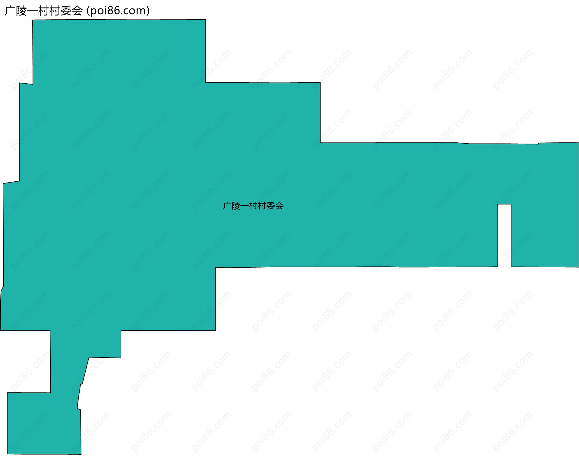 广陵一村村委会边界地图