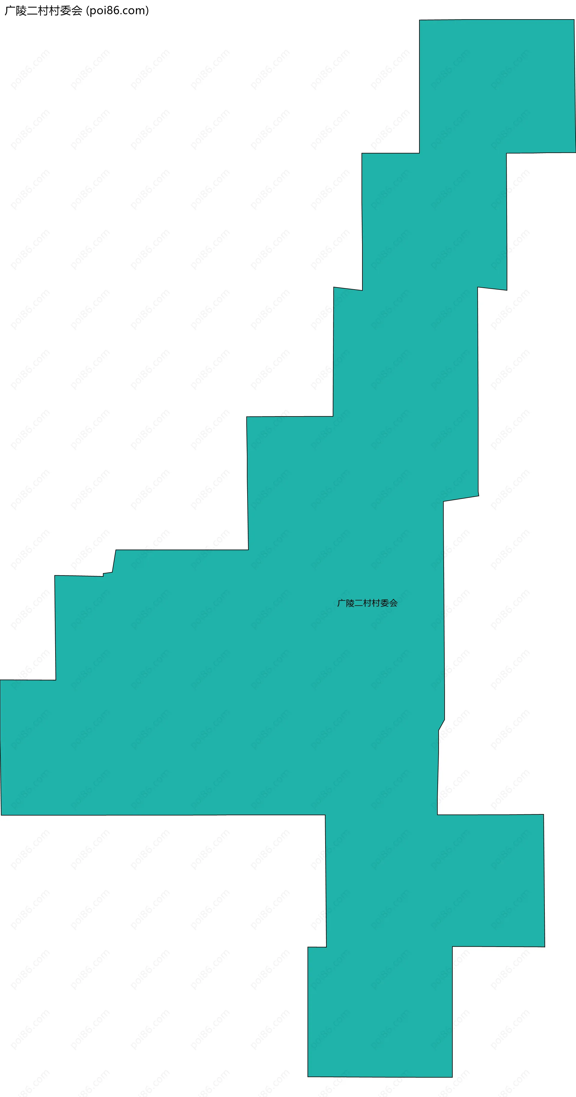 广陵二村村委会边界地图