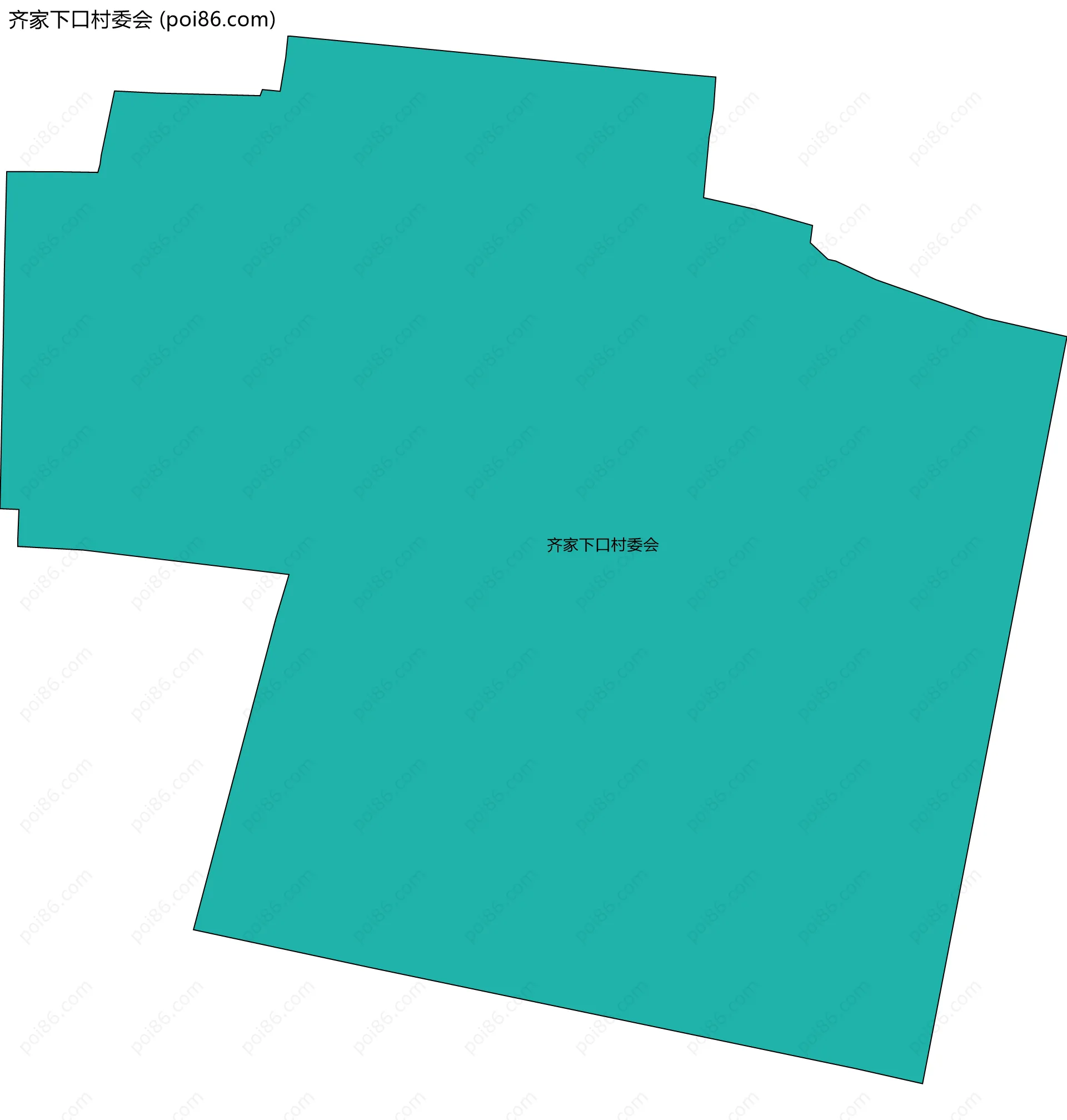 齐家下口村委会边界地图