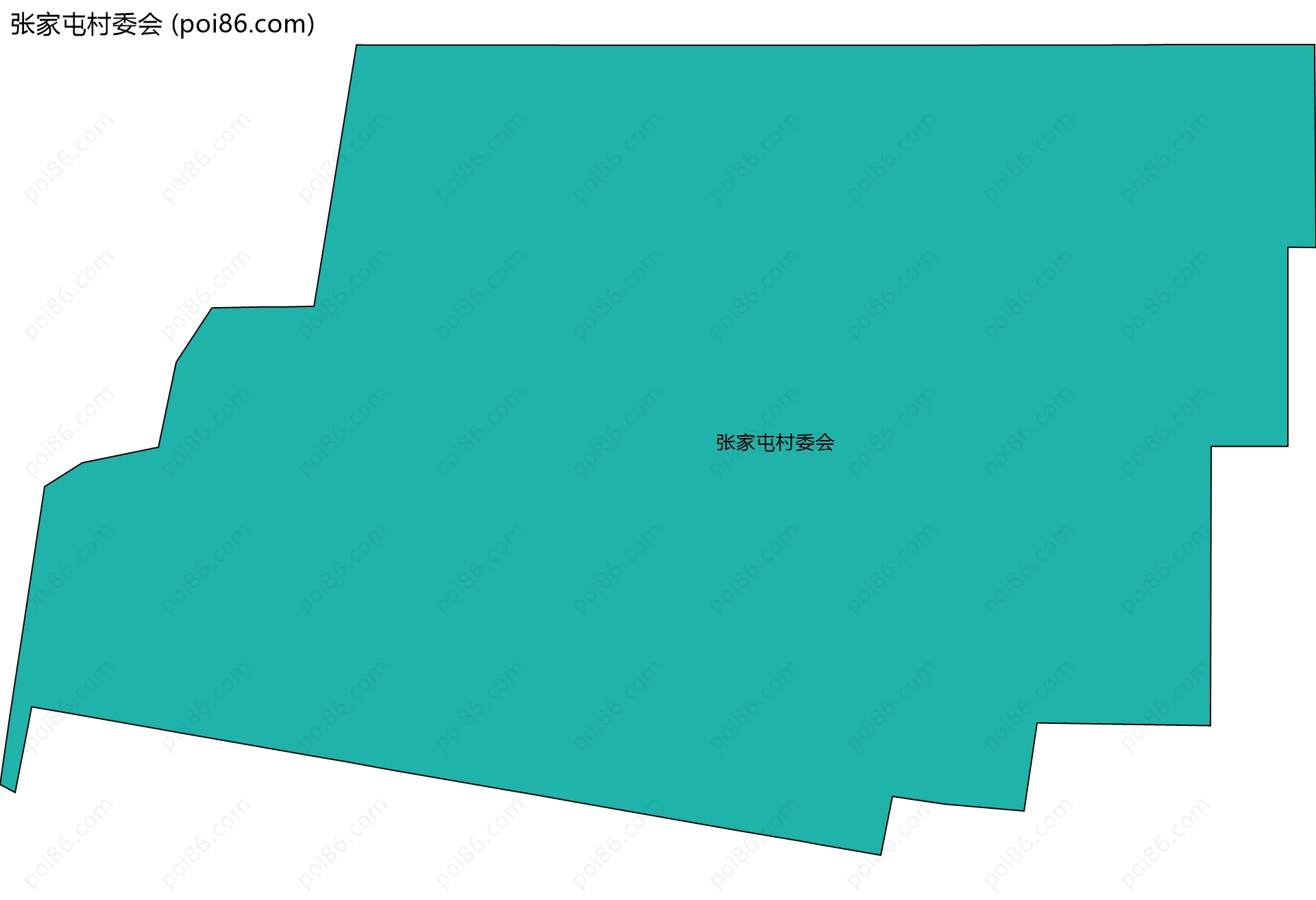 张家屯村委会边界地图
