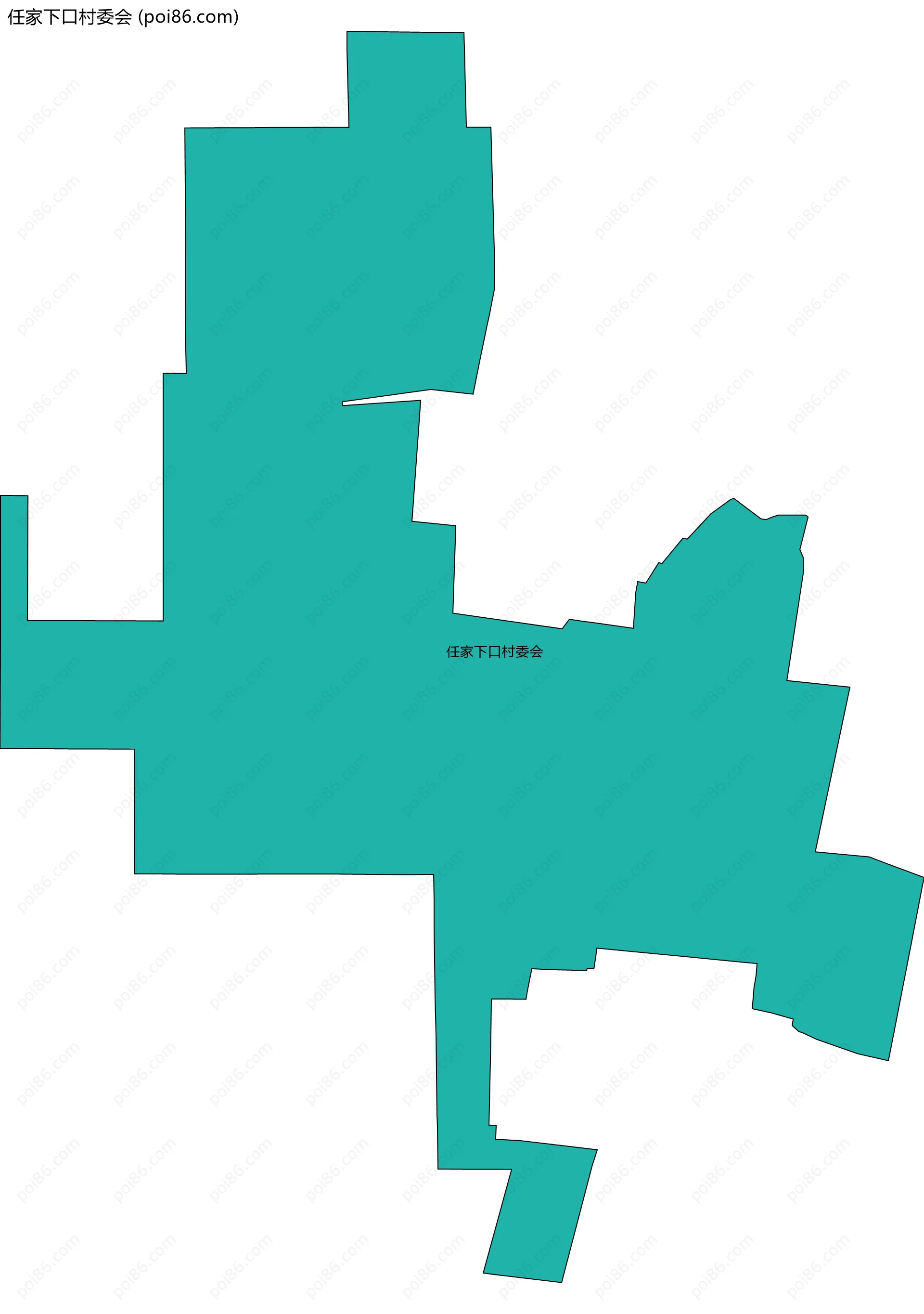 任家下口村委会边界地图