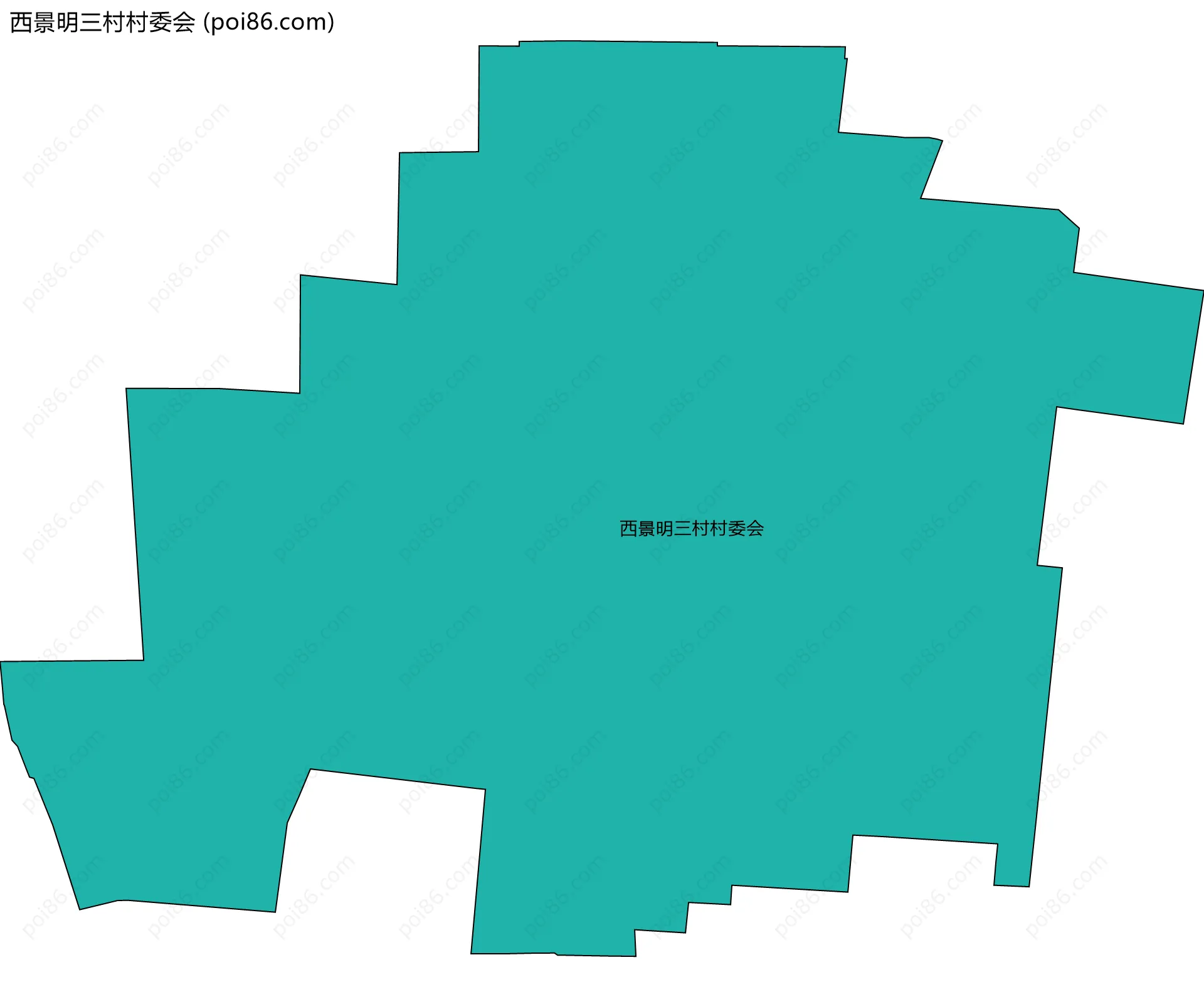 西景明三村村委会边界地图
