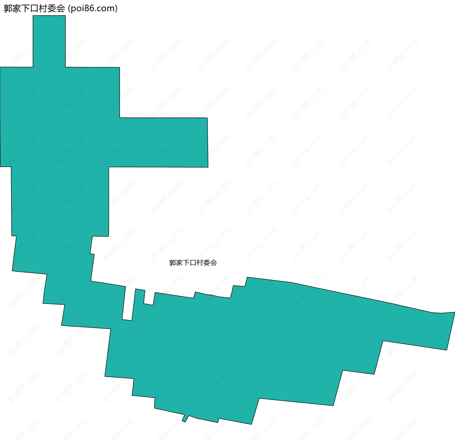 郭家下口村委会边界地图