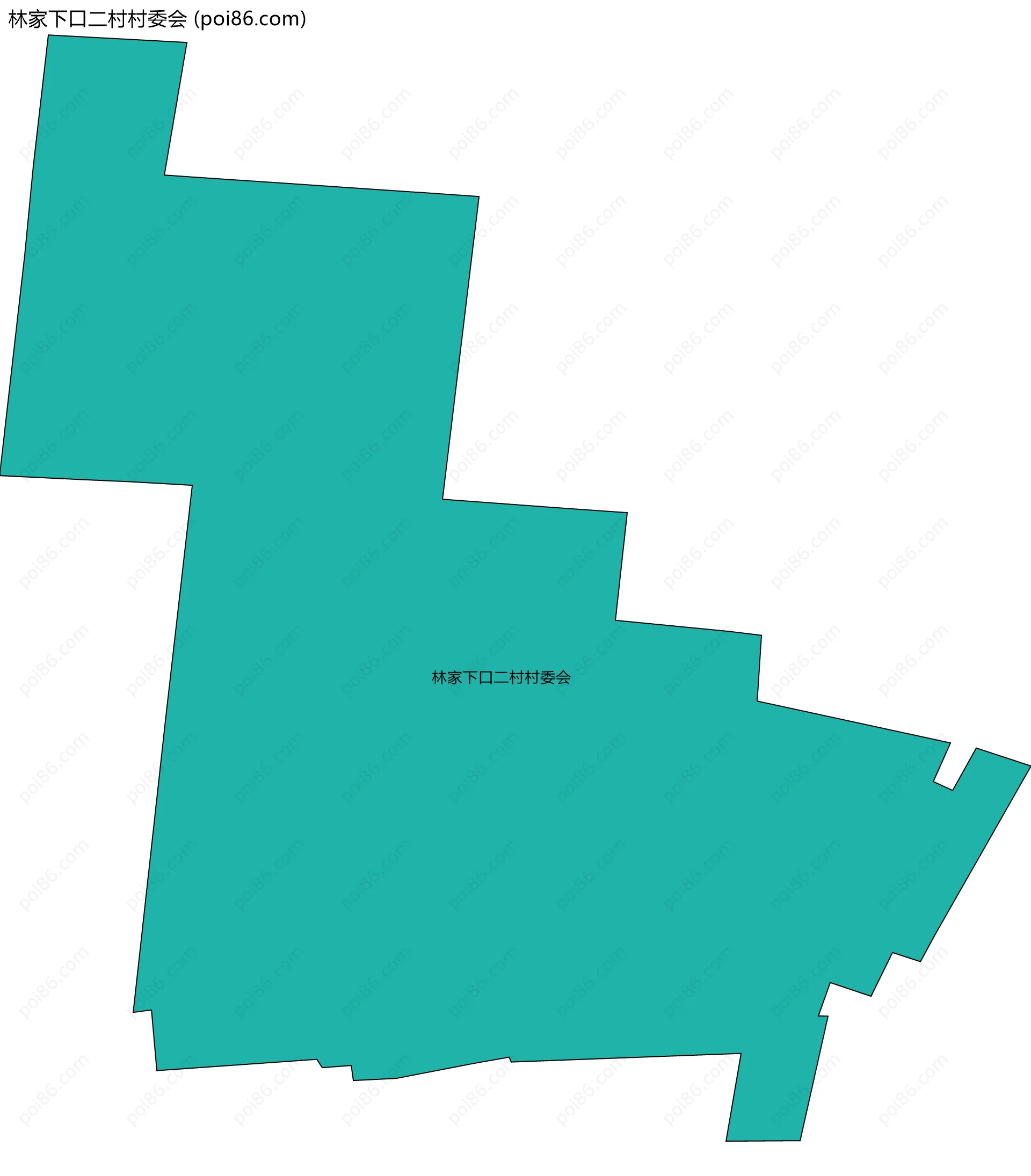 林家下口二村村委会边界地图