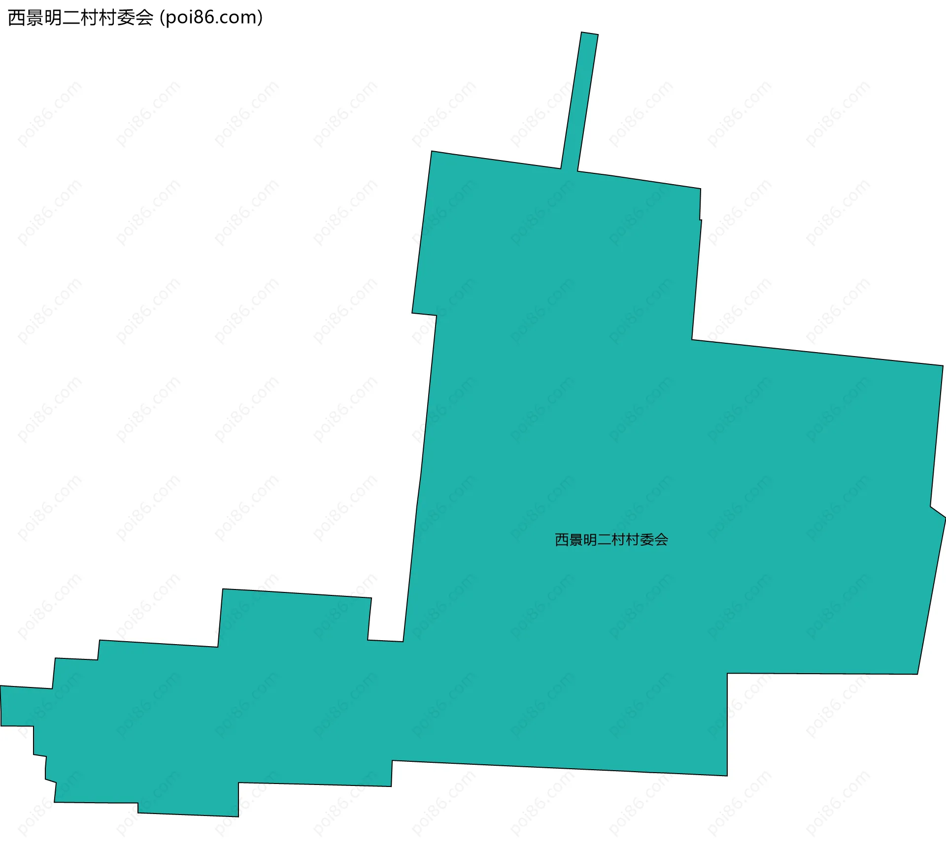 西景明二村村委会边界地图