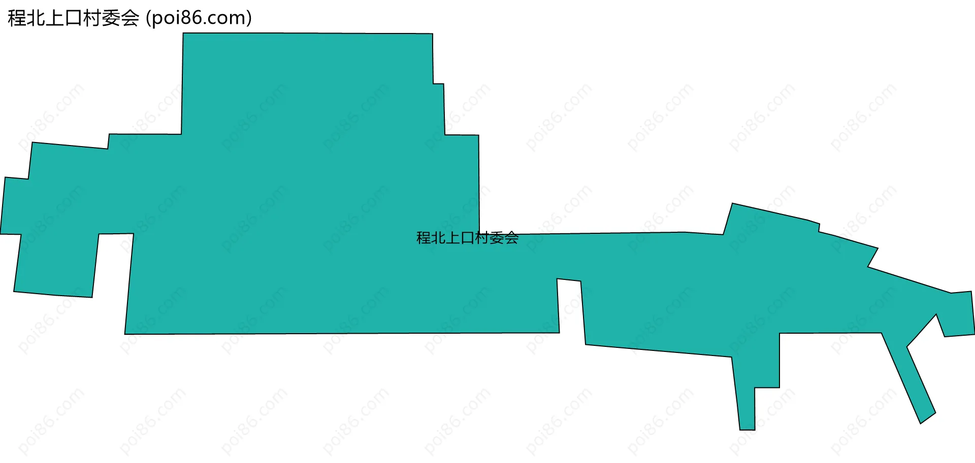 程北上口村委会边界地图
