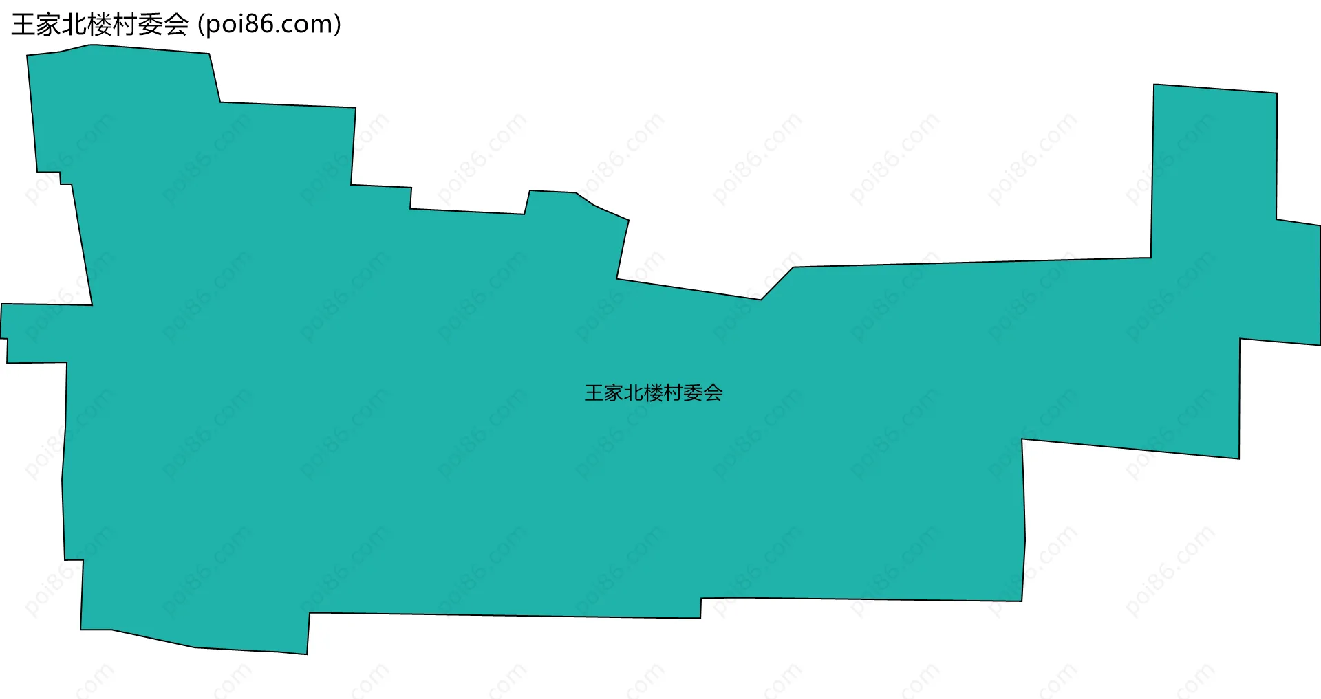 王家北楼村委会边界地图