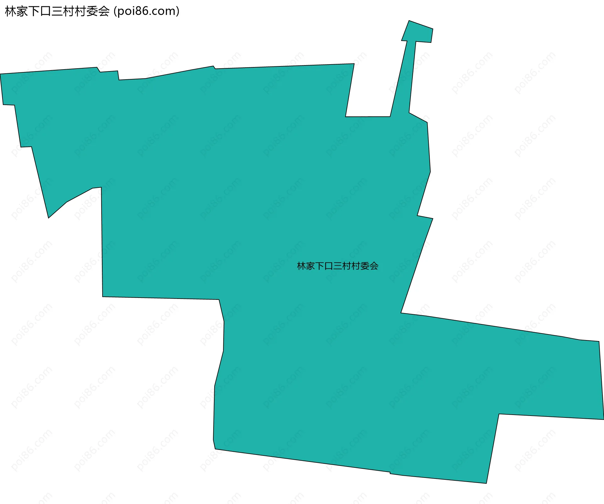 林家下口三村村委会边界地图