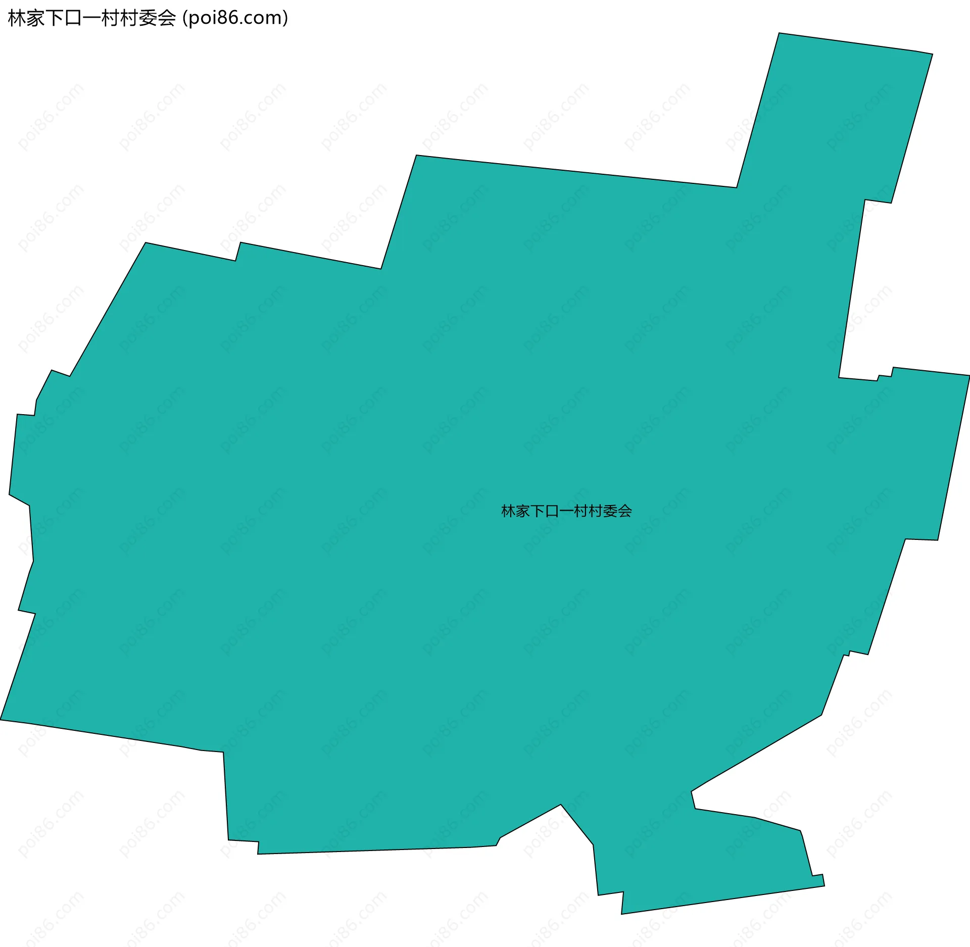 林家下口一村村委会边界地图