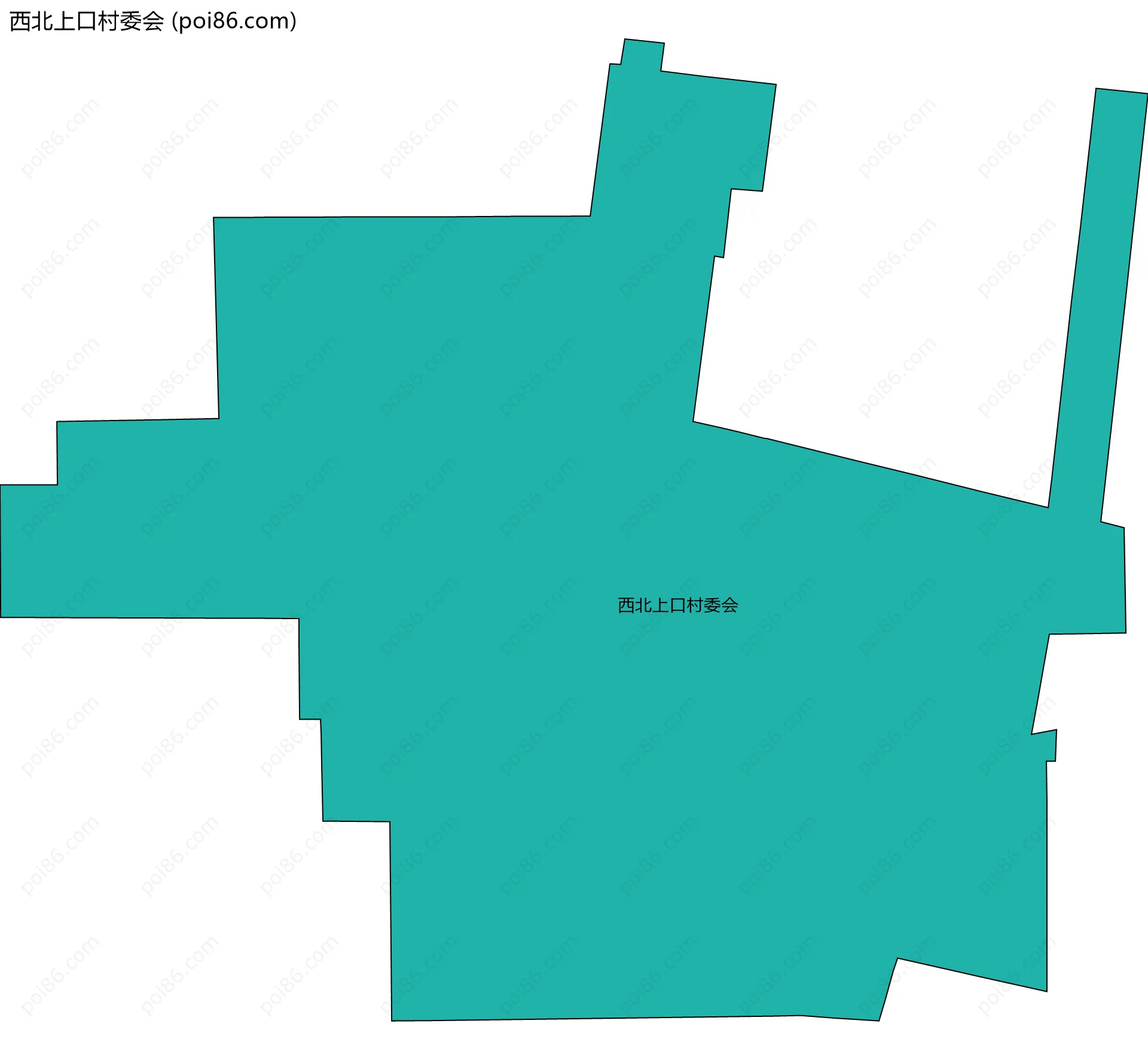 西北上口村委会边界地图