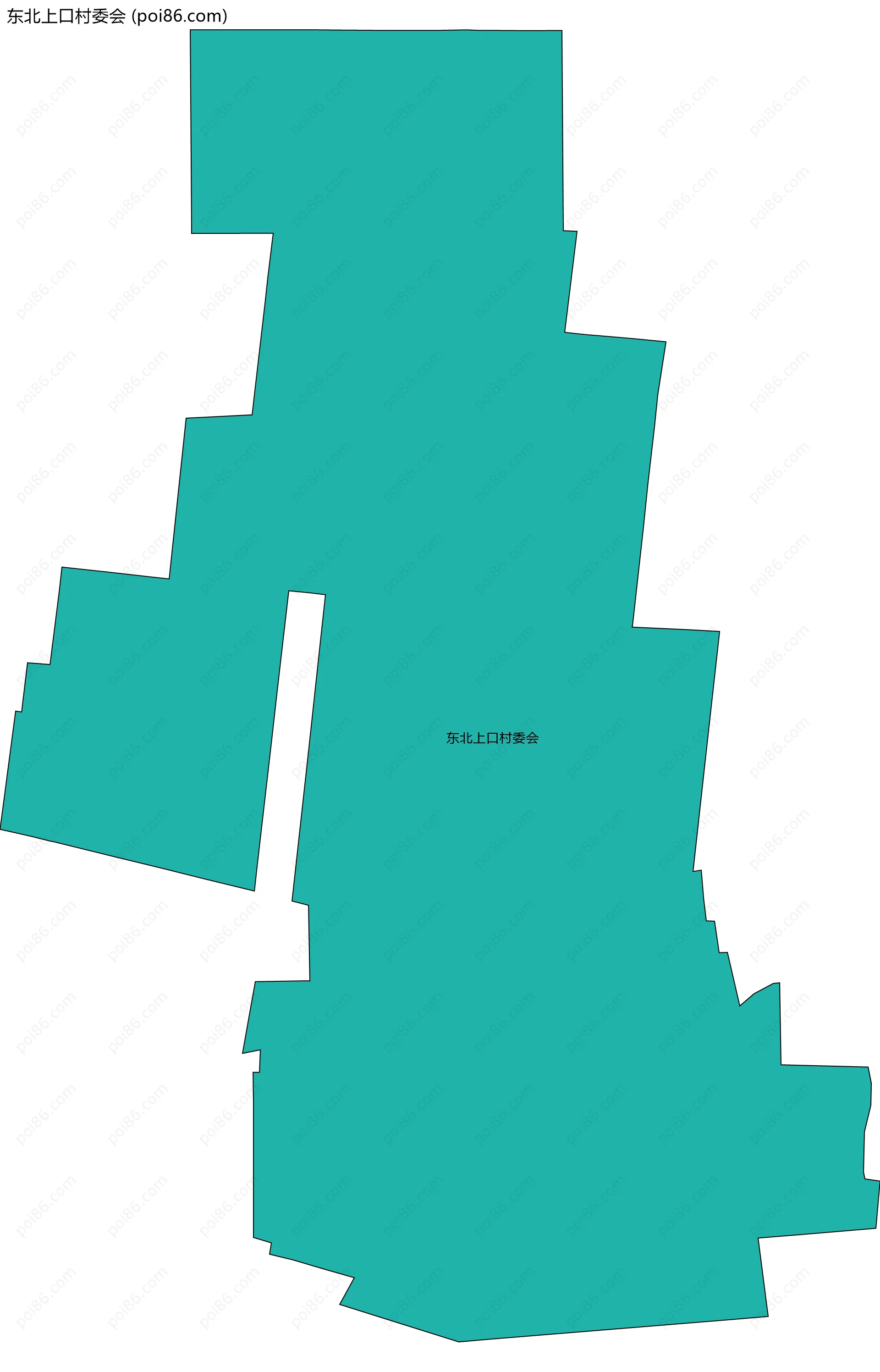 东北上口村委会边界地图