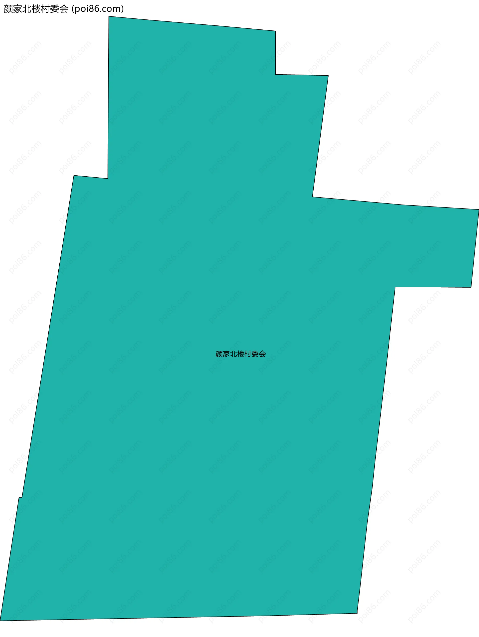 颜家北楼村委会边界地图