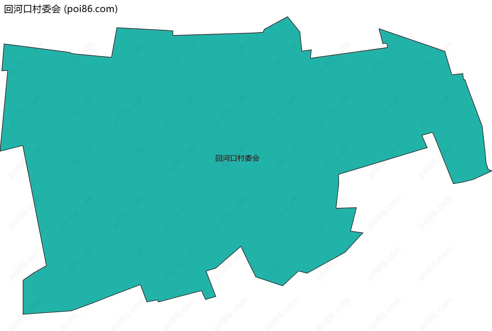 回河口村委会边界地图