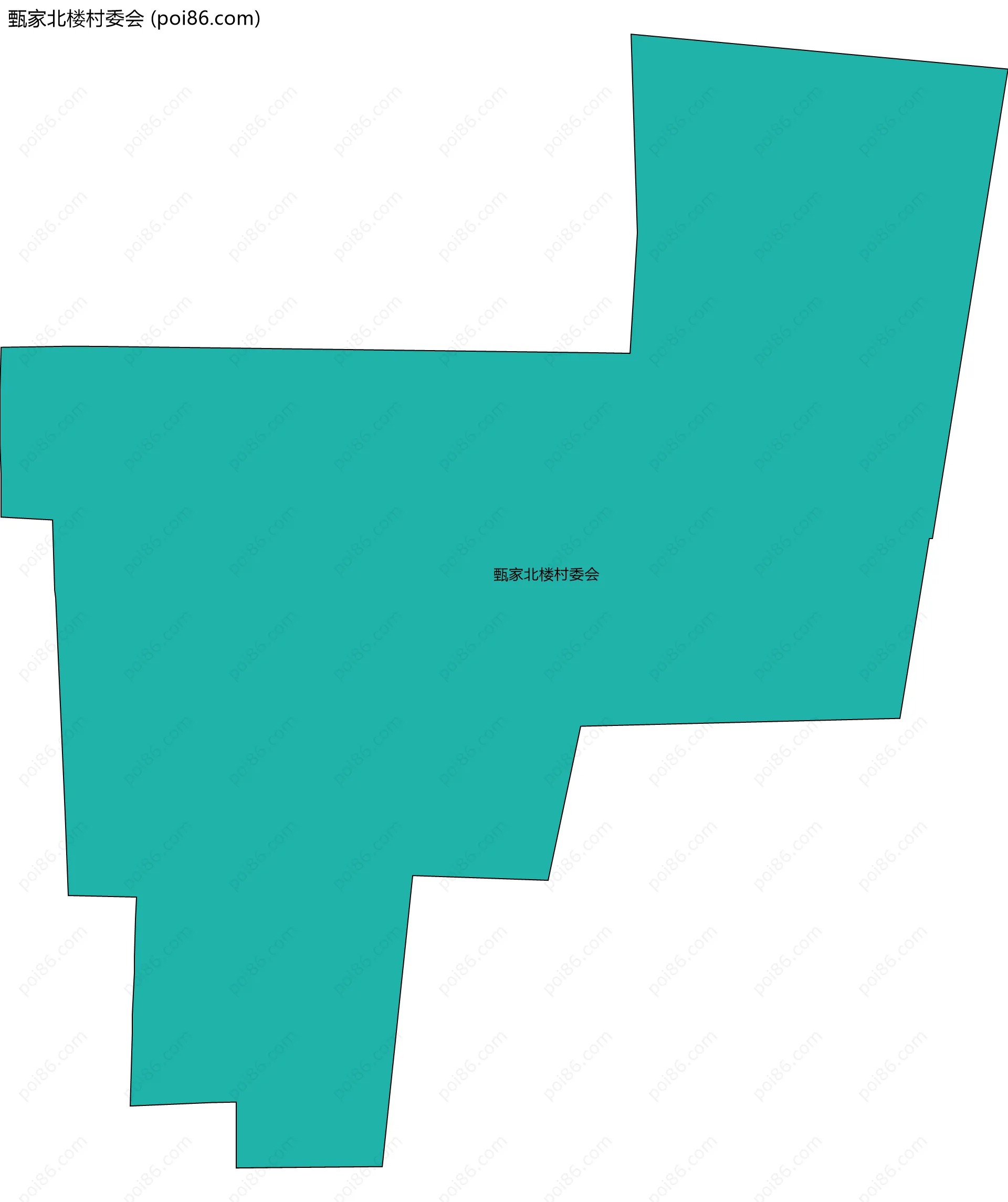甄家北楼村委会边界地图