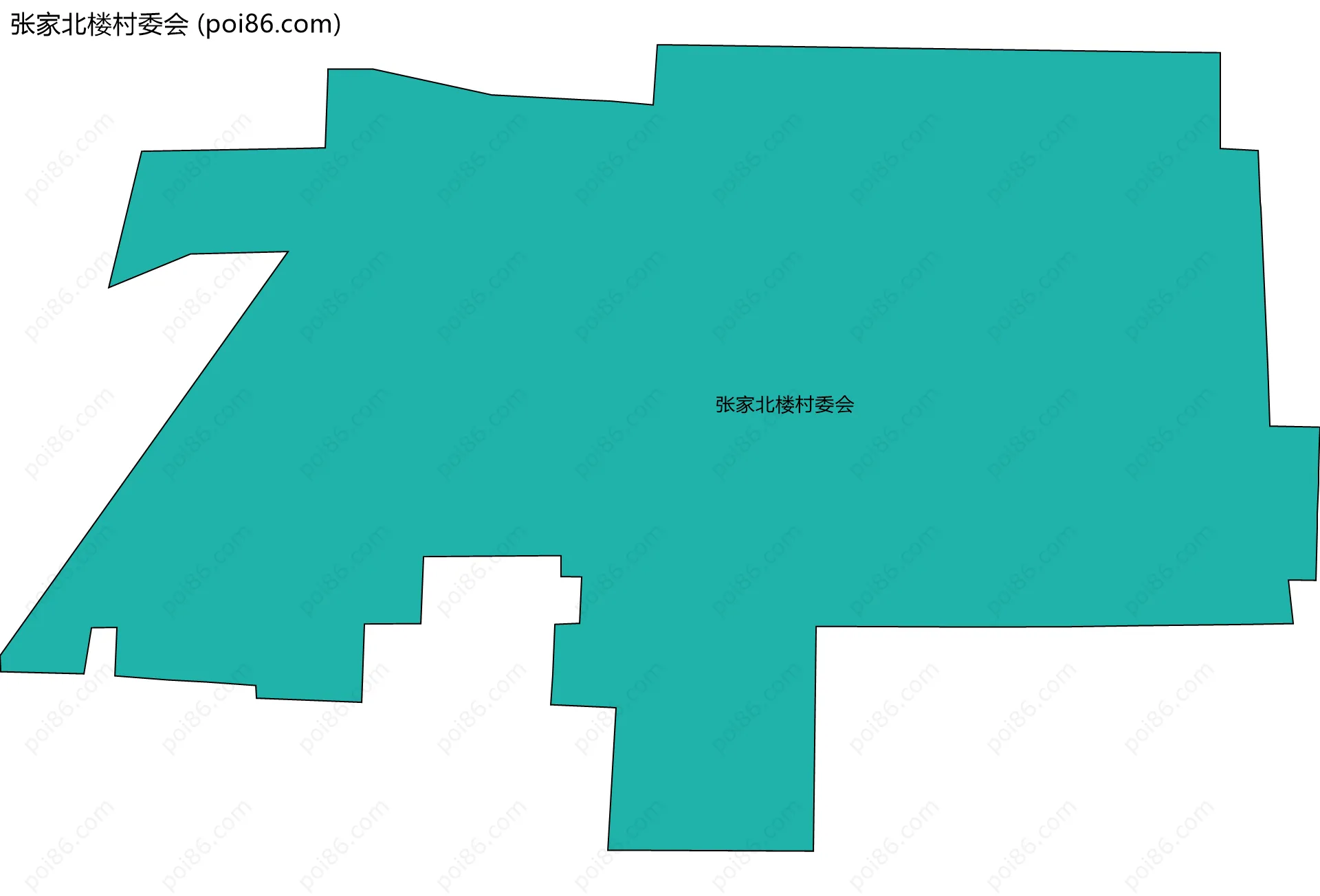 张家北楼村委会边界地图