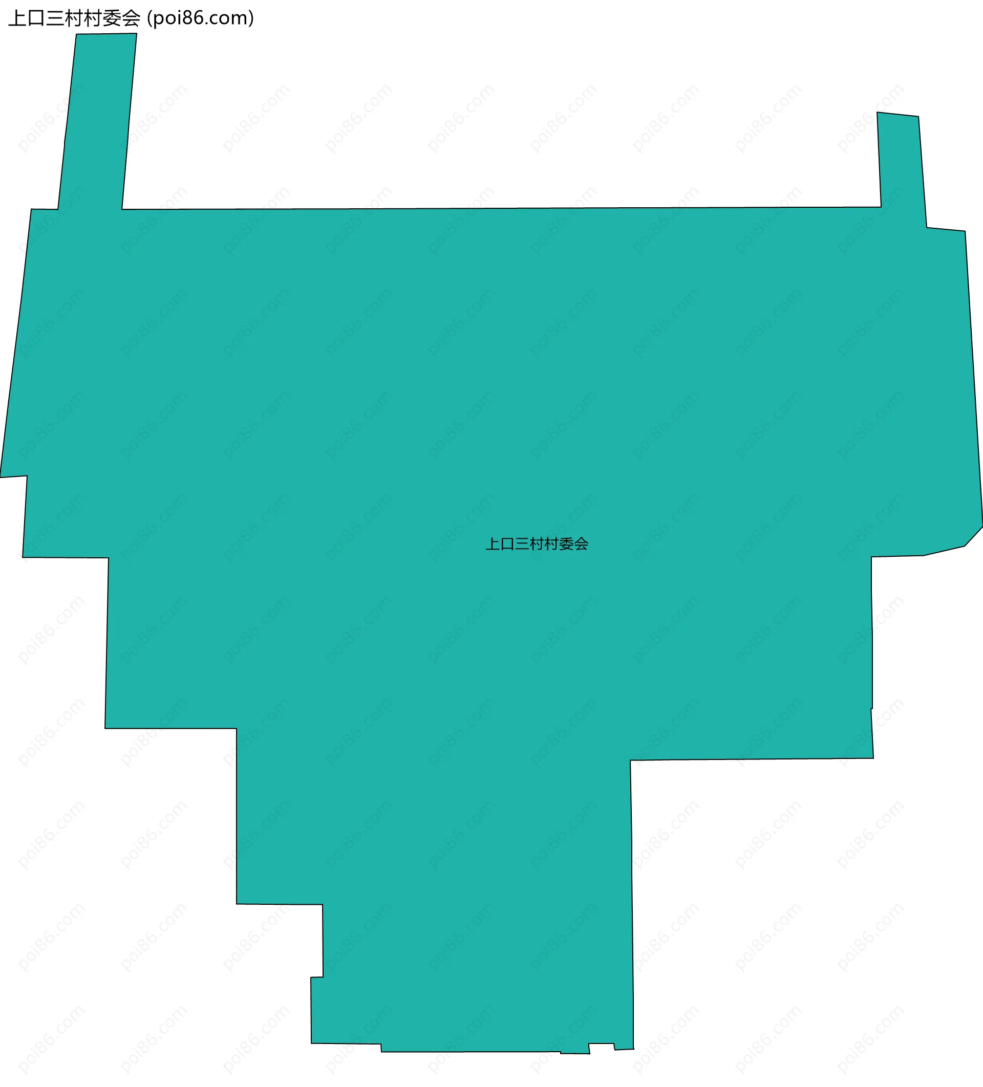 上口三村村委会边界地图