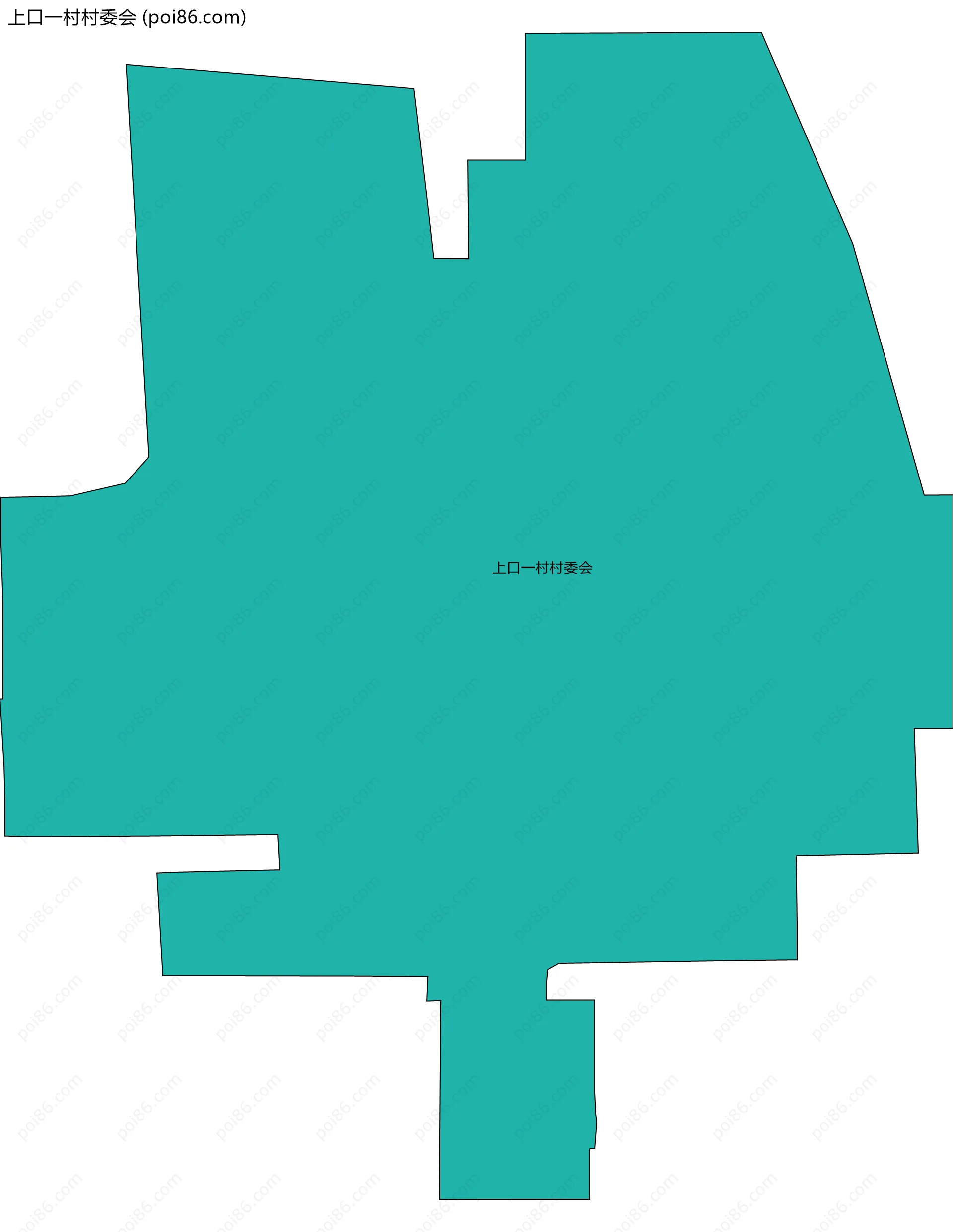 上口一村村委会边界地图