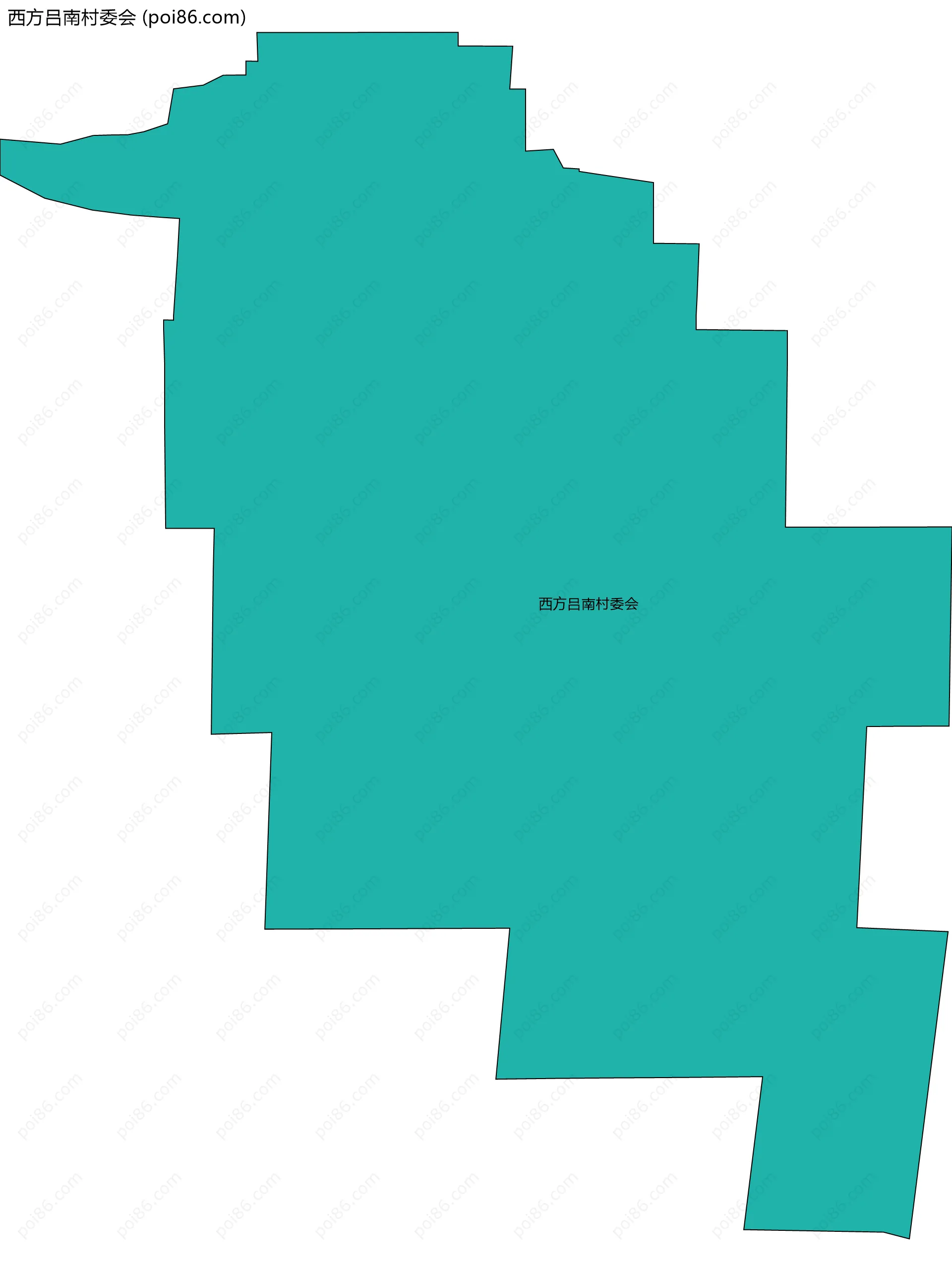 西方吕南村委会边界地图