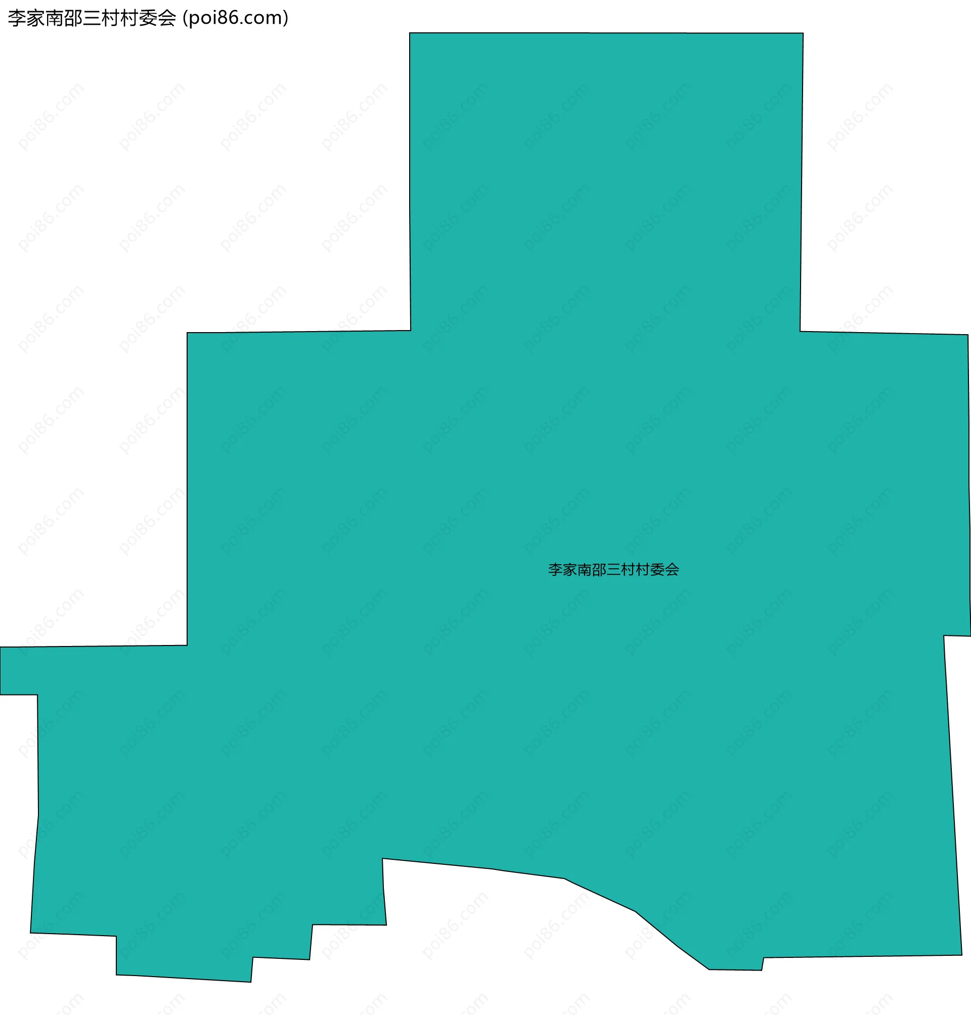 李家南邵三村村委会边界地图