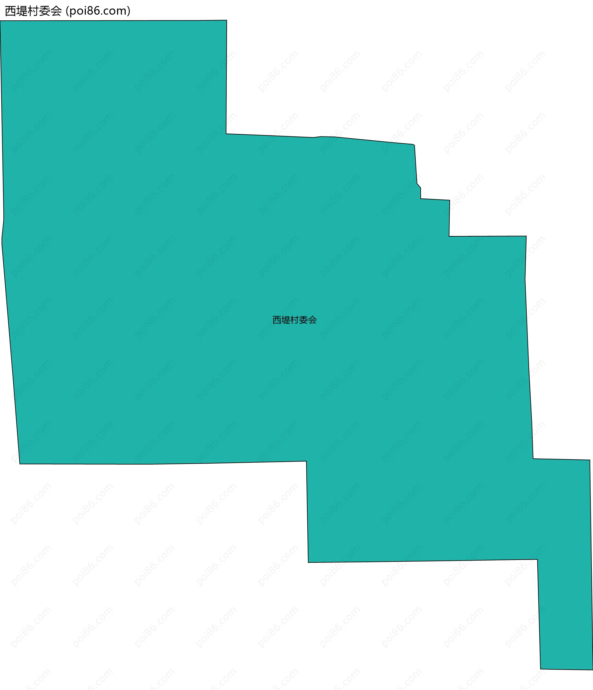 西堤村委会边界地图