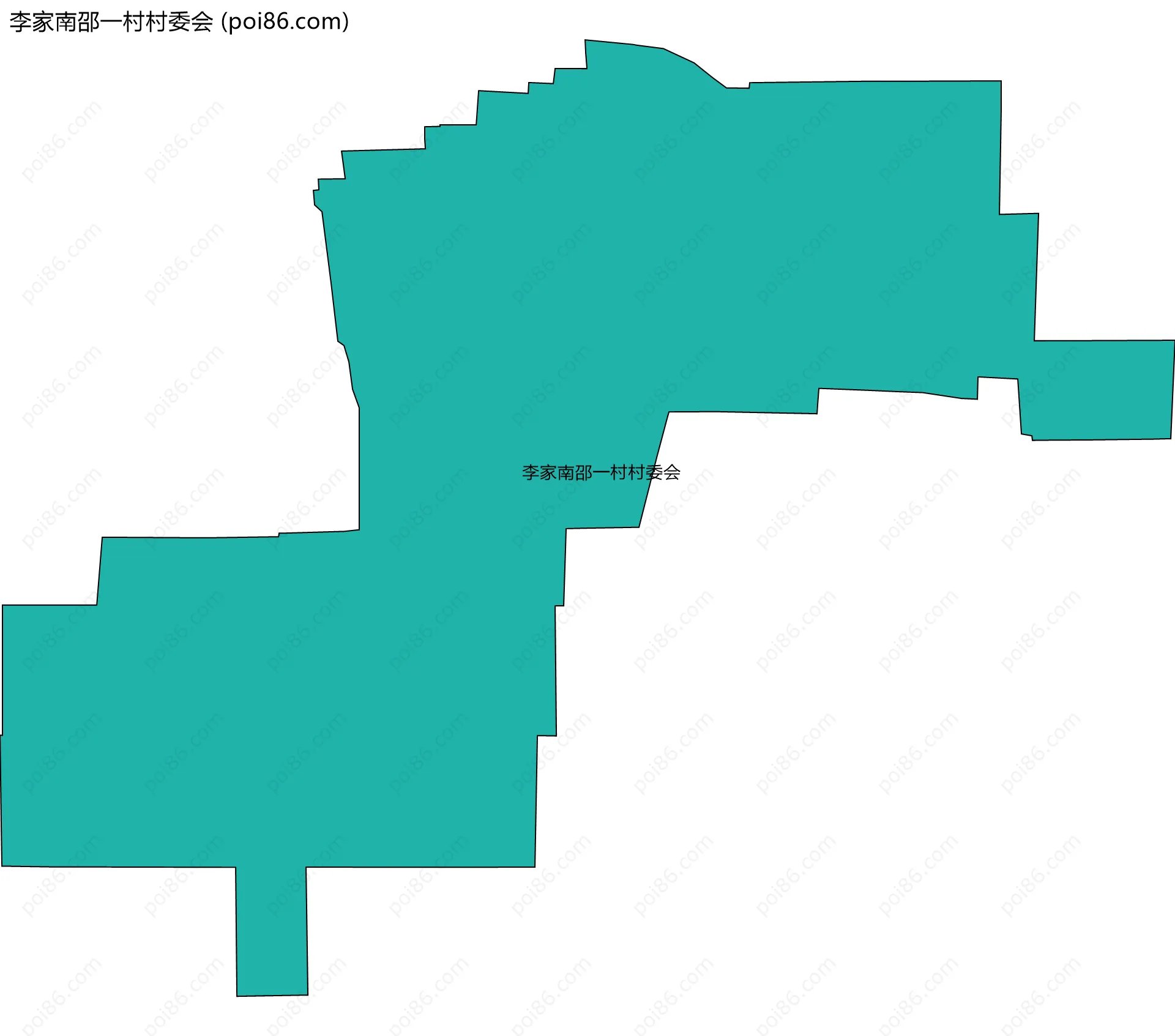 李家南邵一村村委会边界地图