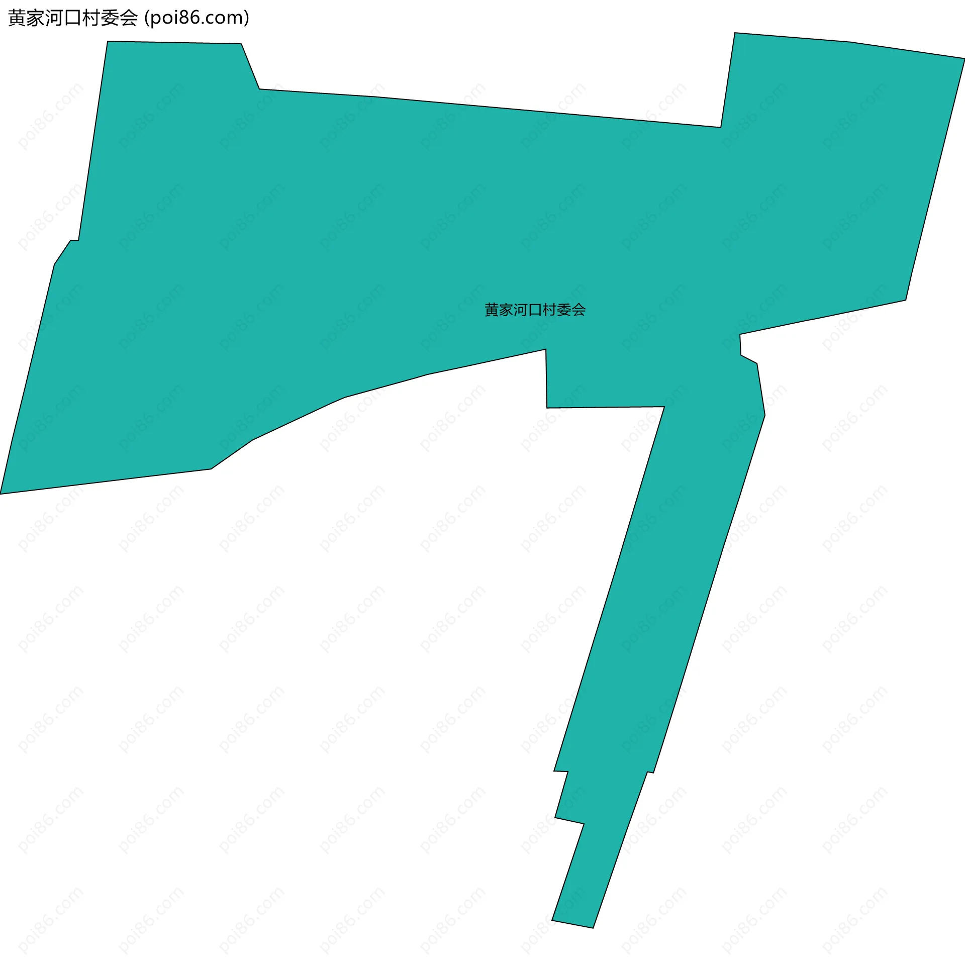 黄家河口村委会边界地图