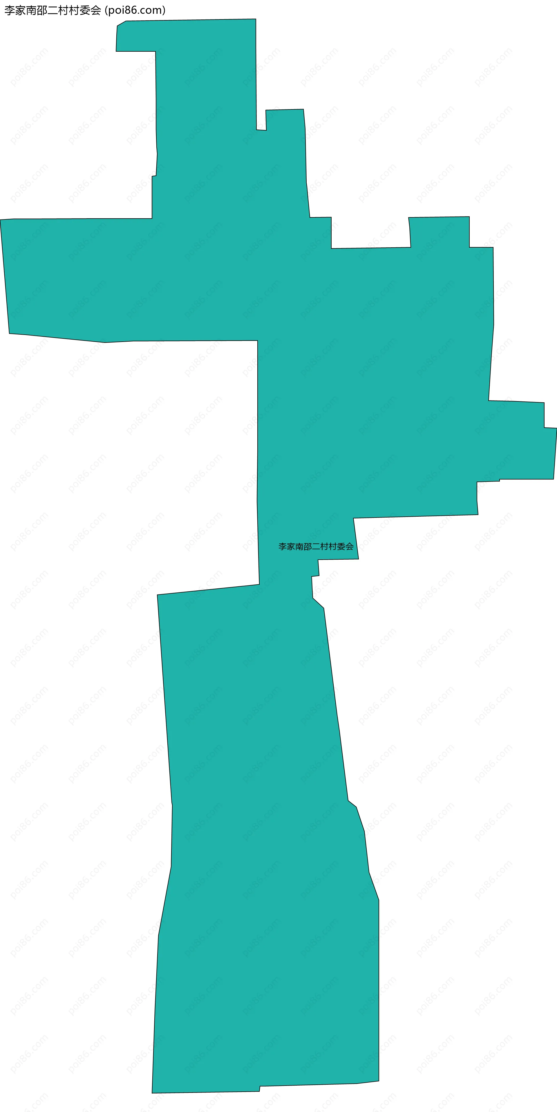 李家南邵二村村委会边界地图