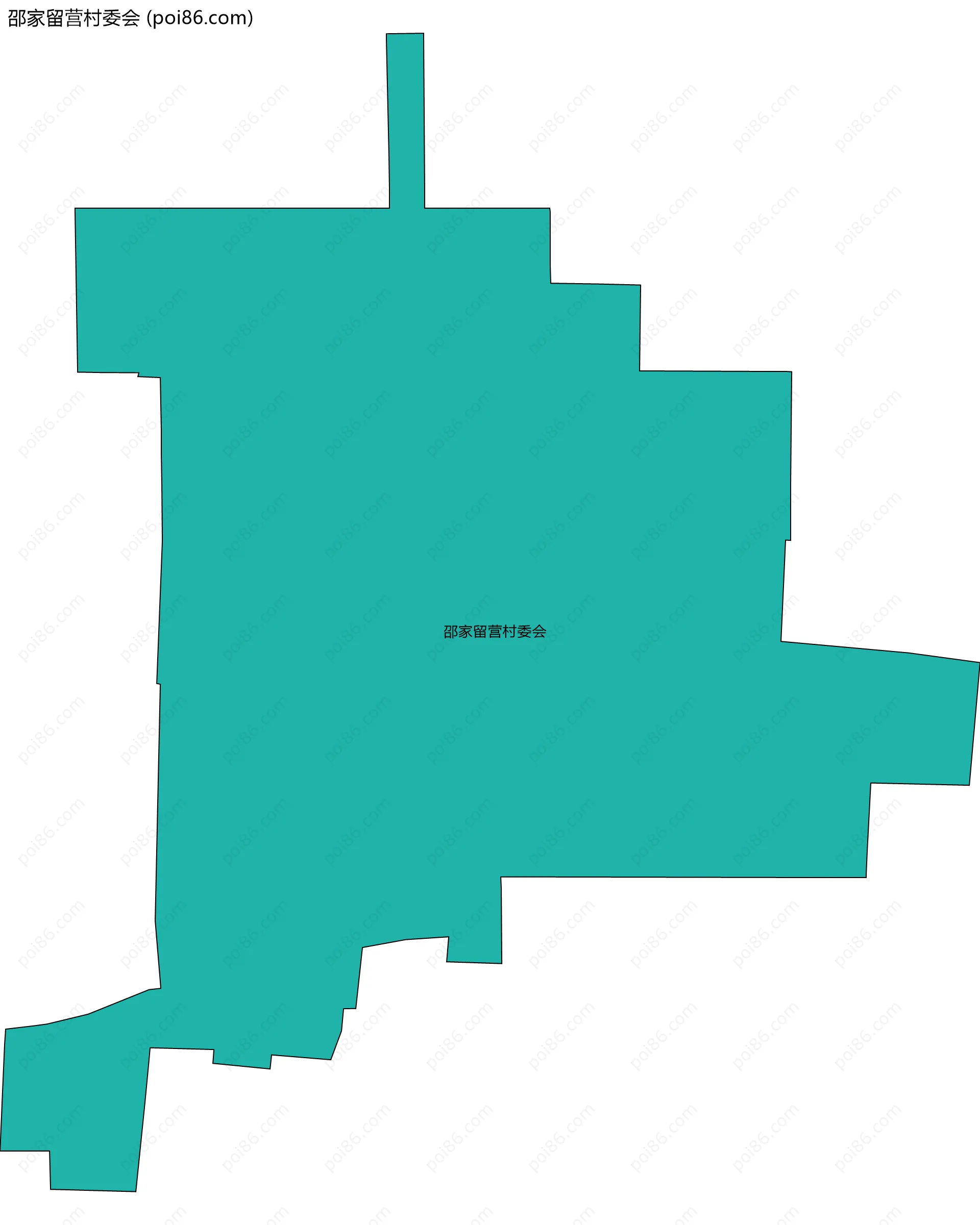 邵家留营村委会边界地图