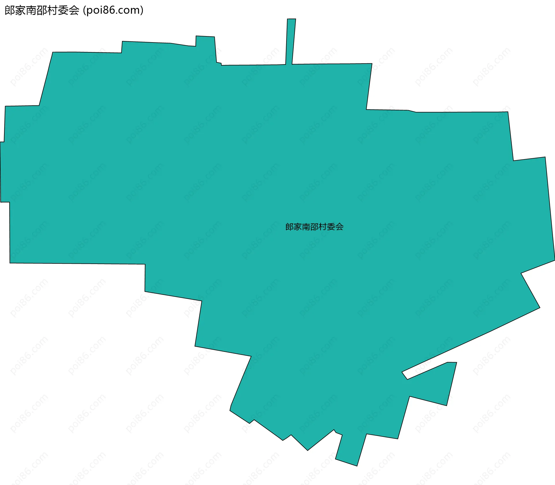 郎家南邵村委会边界地图