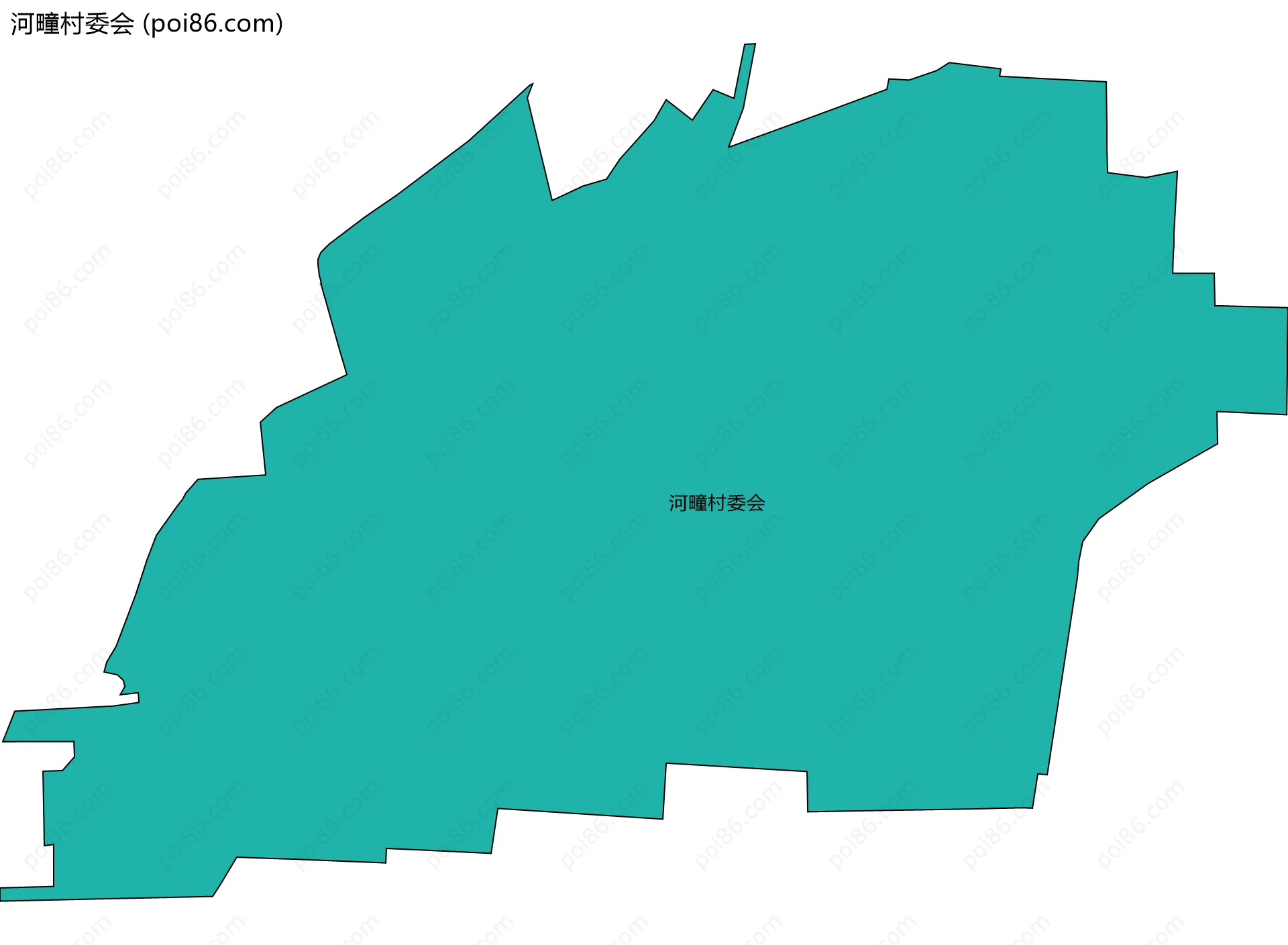 河疃村委会边界地图