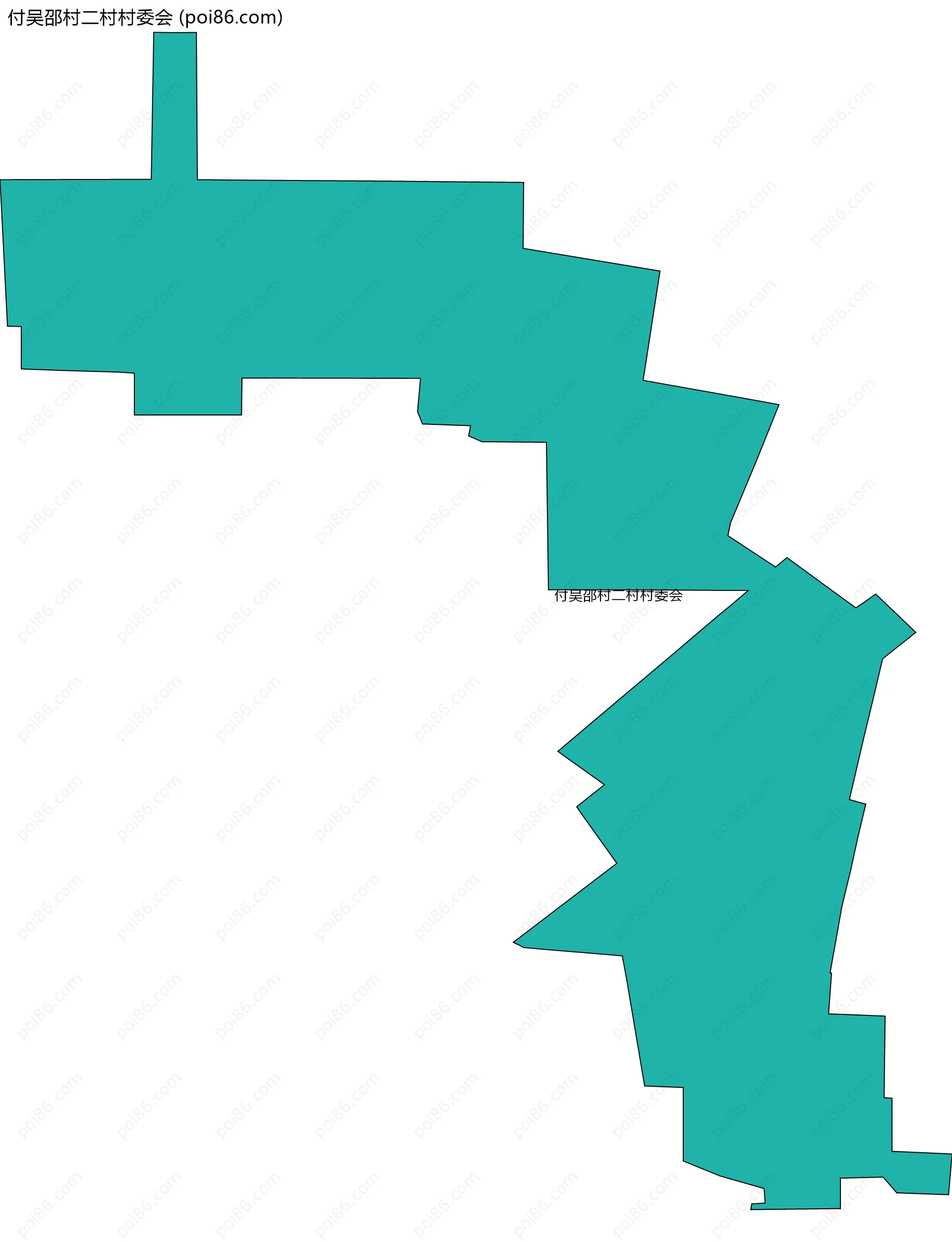 付吴邵村二村村委会边界地图