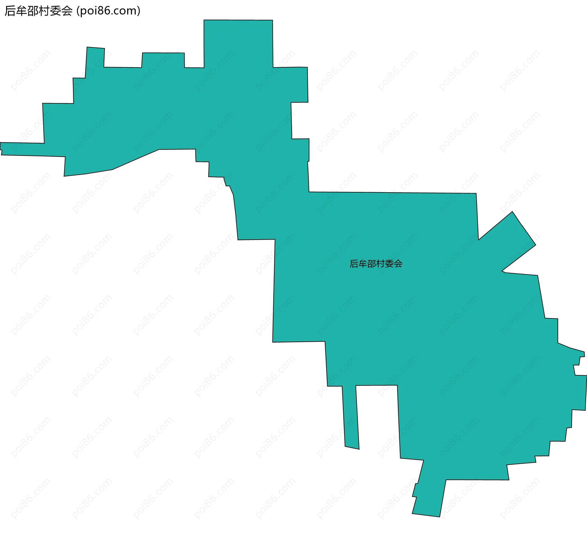 后牟邵村委会边界地图
