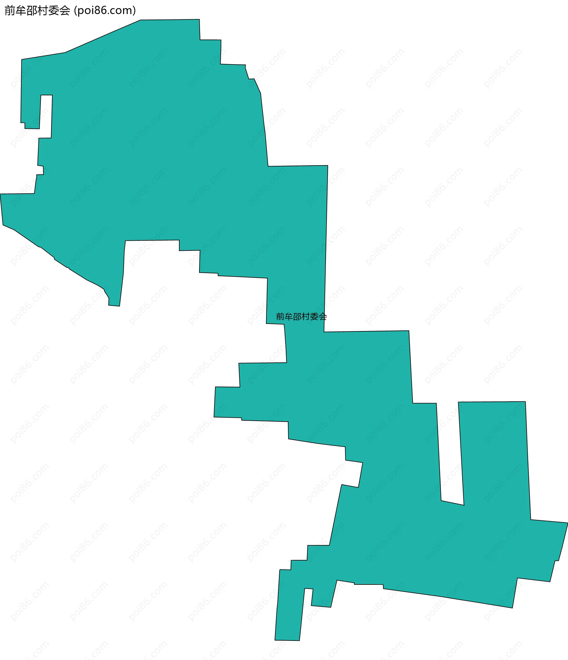 前牟邵村委会边界地图